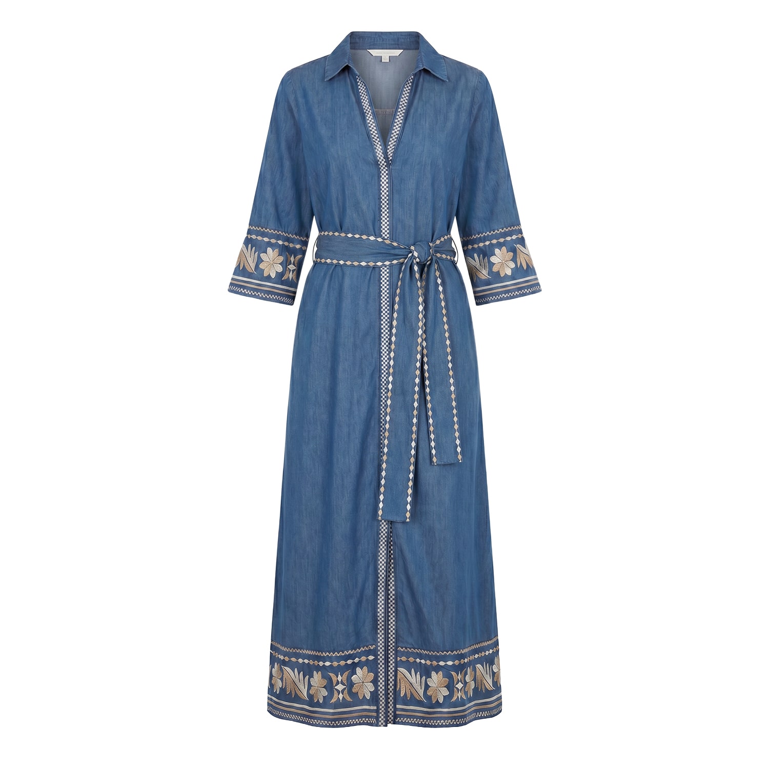 Women's Blue Anna Chambray Dress In Lyon | Small | Adrift Clothing