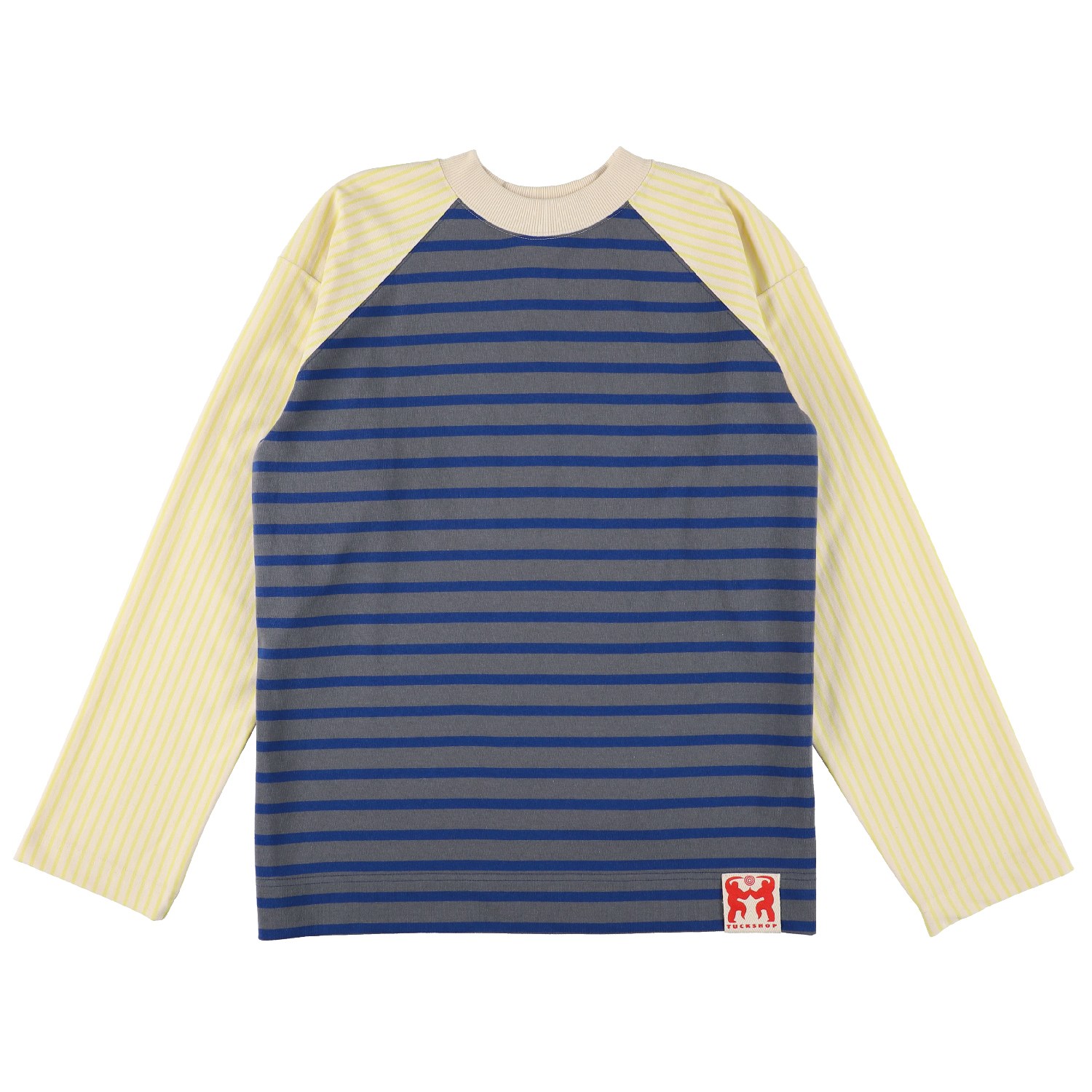 Tuckshop Women's Yellow / Orange / Grey Multicolor Striped Long Sleeve T-shirts - Blue X Yellow In Yellow/orange/grey