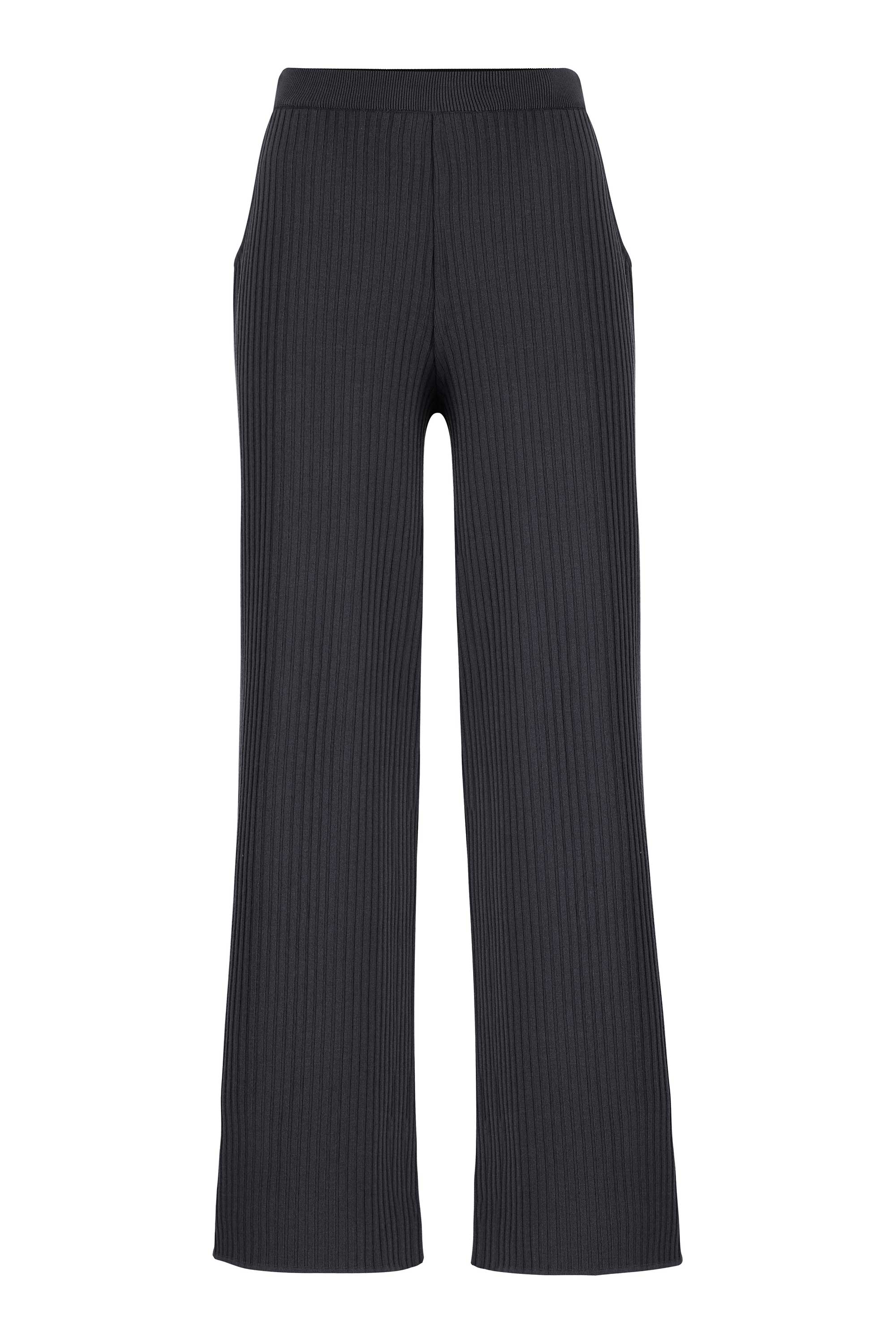Salanida Women's Vera Ribbed Pants Black In Black