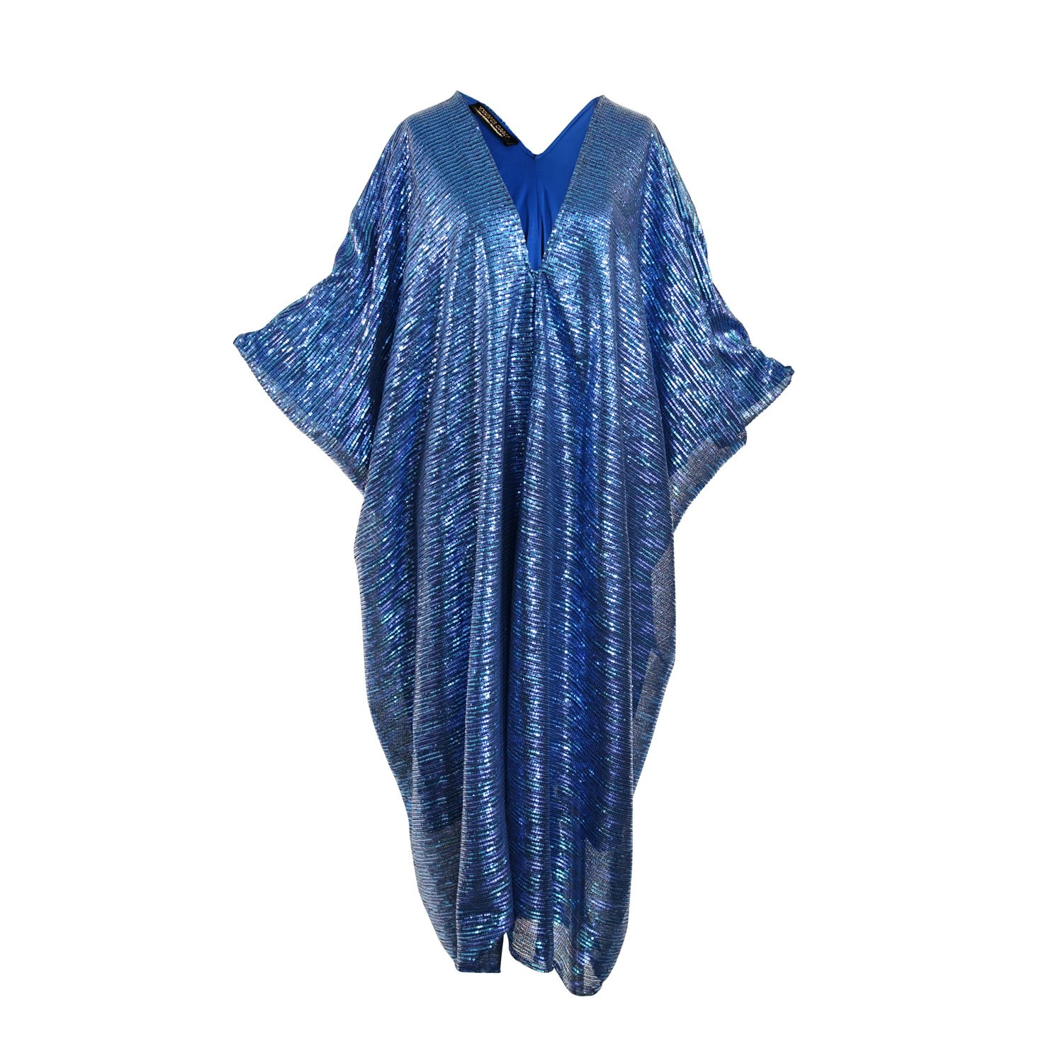 Women's Blue Royal Sequin Caftan | Jennafer Grace