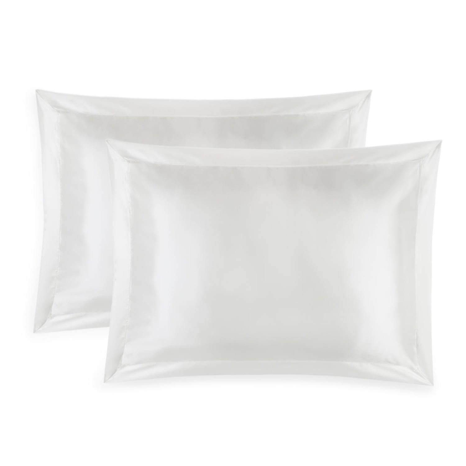 Silk Works Neutrals Lucinda Oxford Set Of Two  Pillowcases- Ivory In White