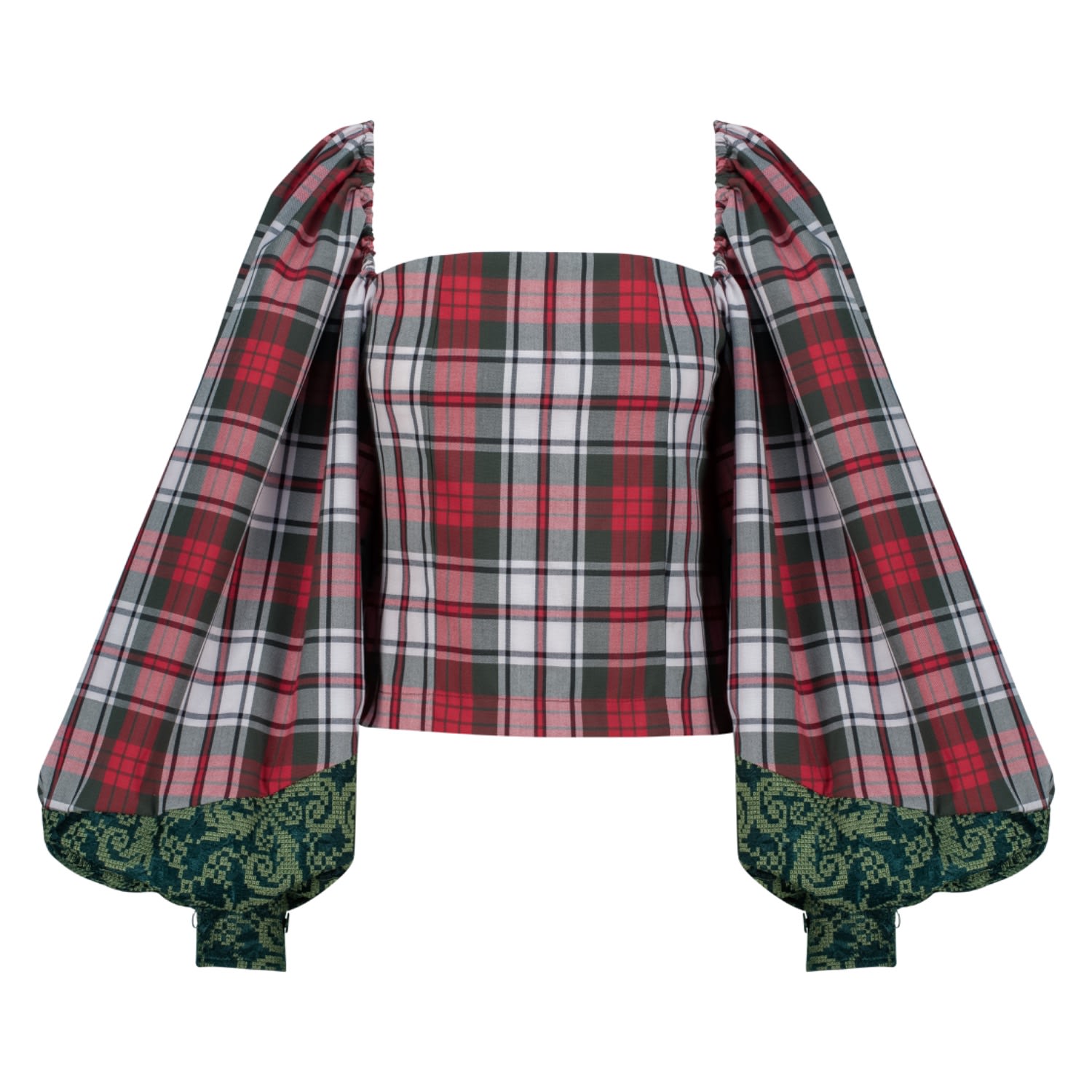 Emanmoon Women's Red Plaid Top In Red
