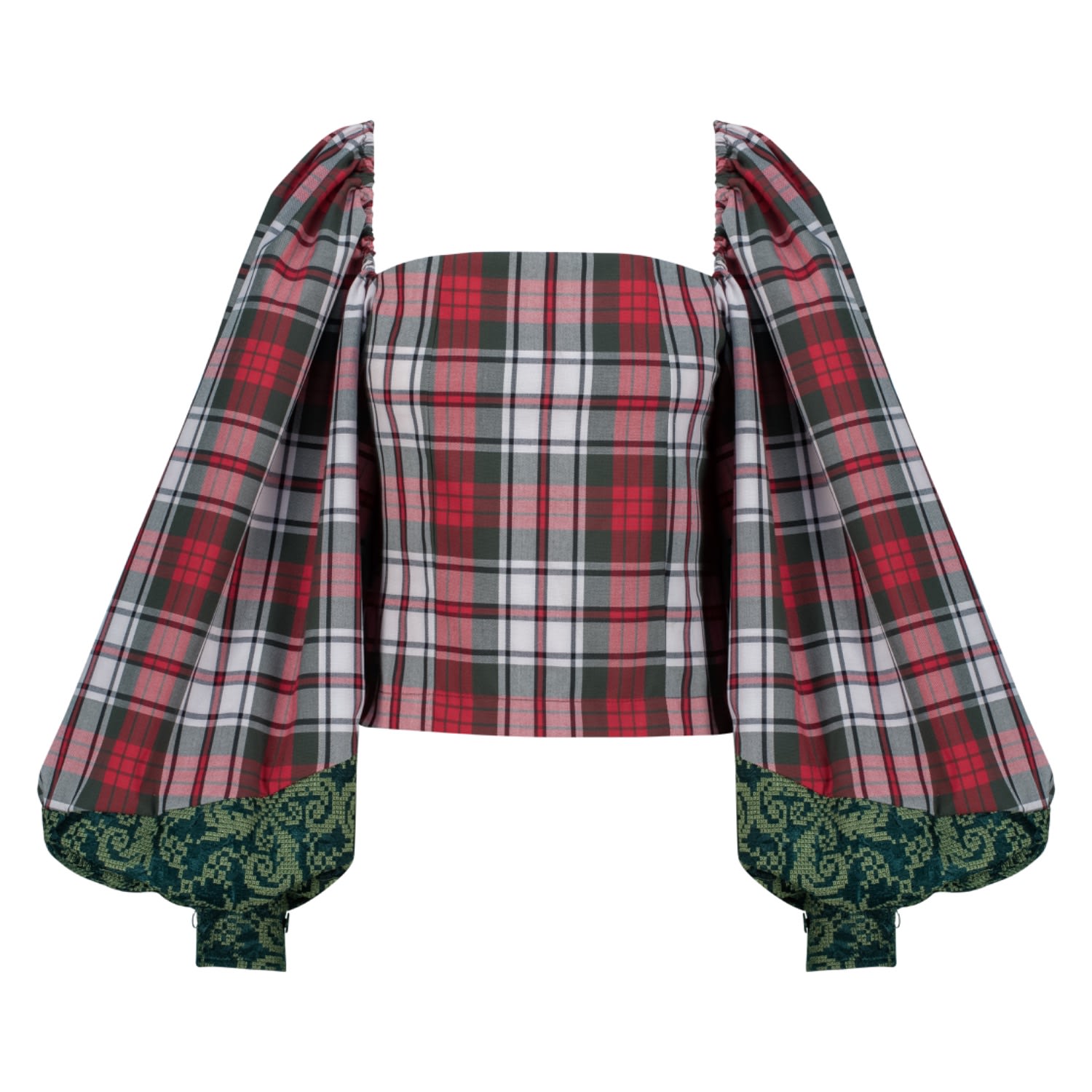 Women’s Red Plaid Top One Size Emanmoon