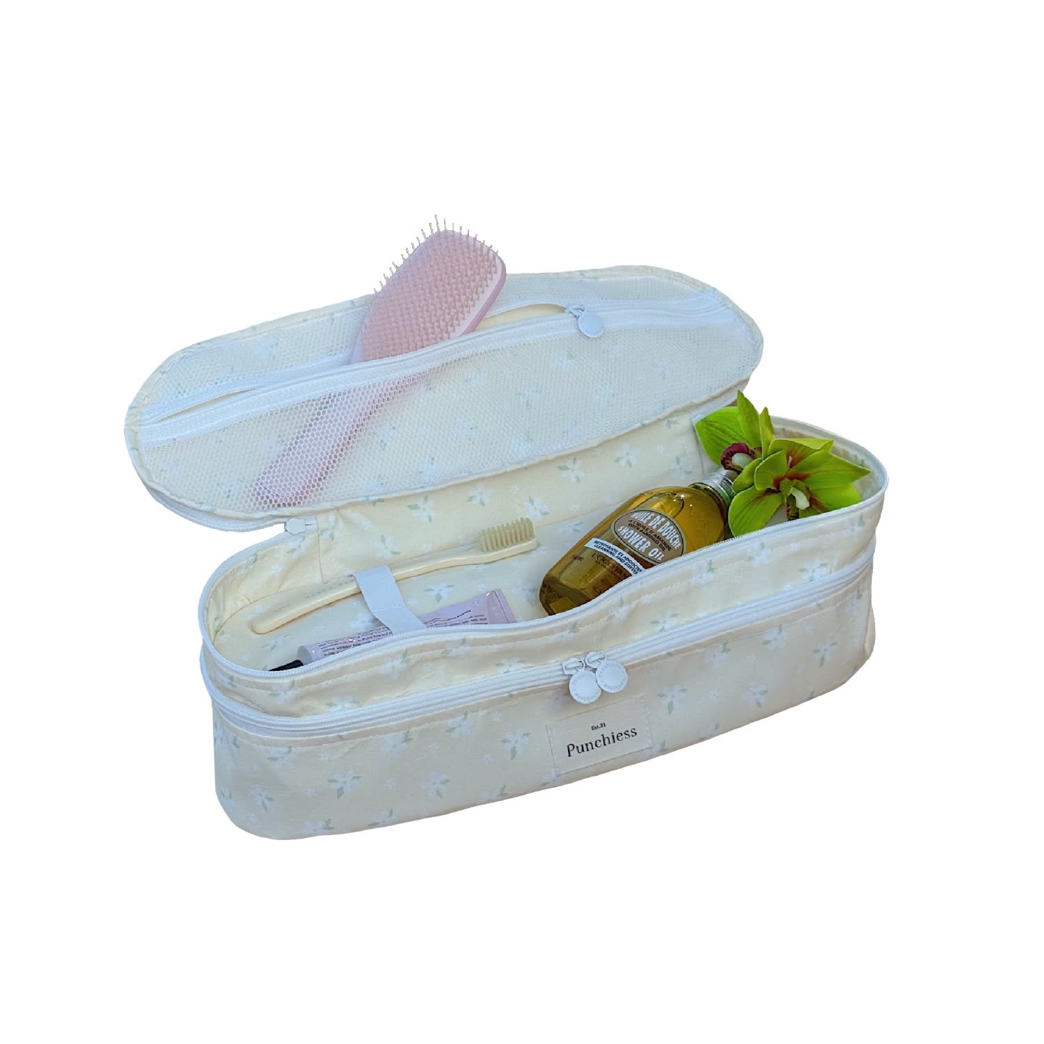 Punchiess Yellow Buttercream Blossom Airstrait Vanity Case In Yellow