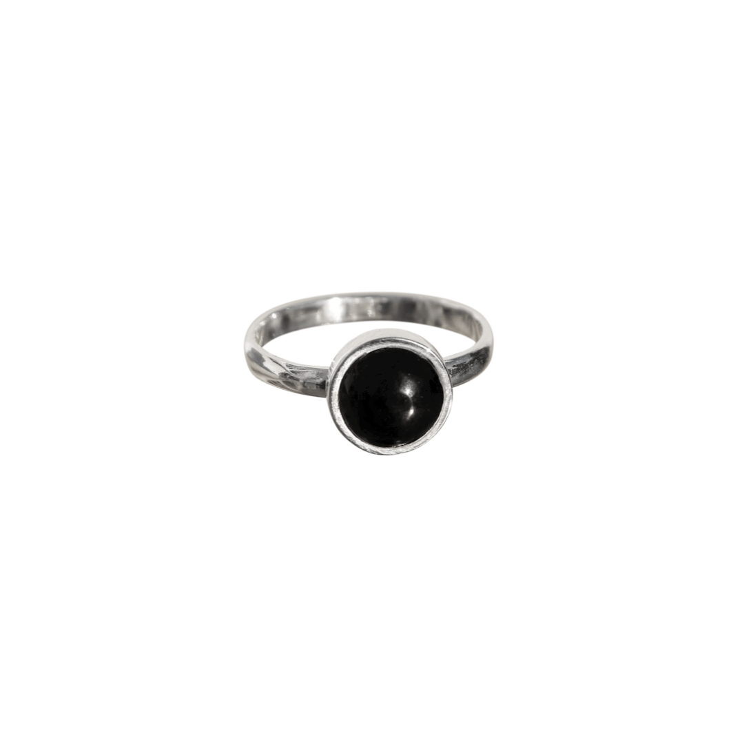 Fv Jewellery Women's La Stèle Black Onyx Circle Ring In Black