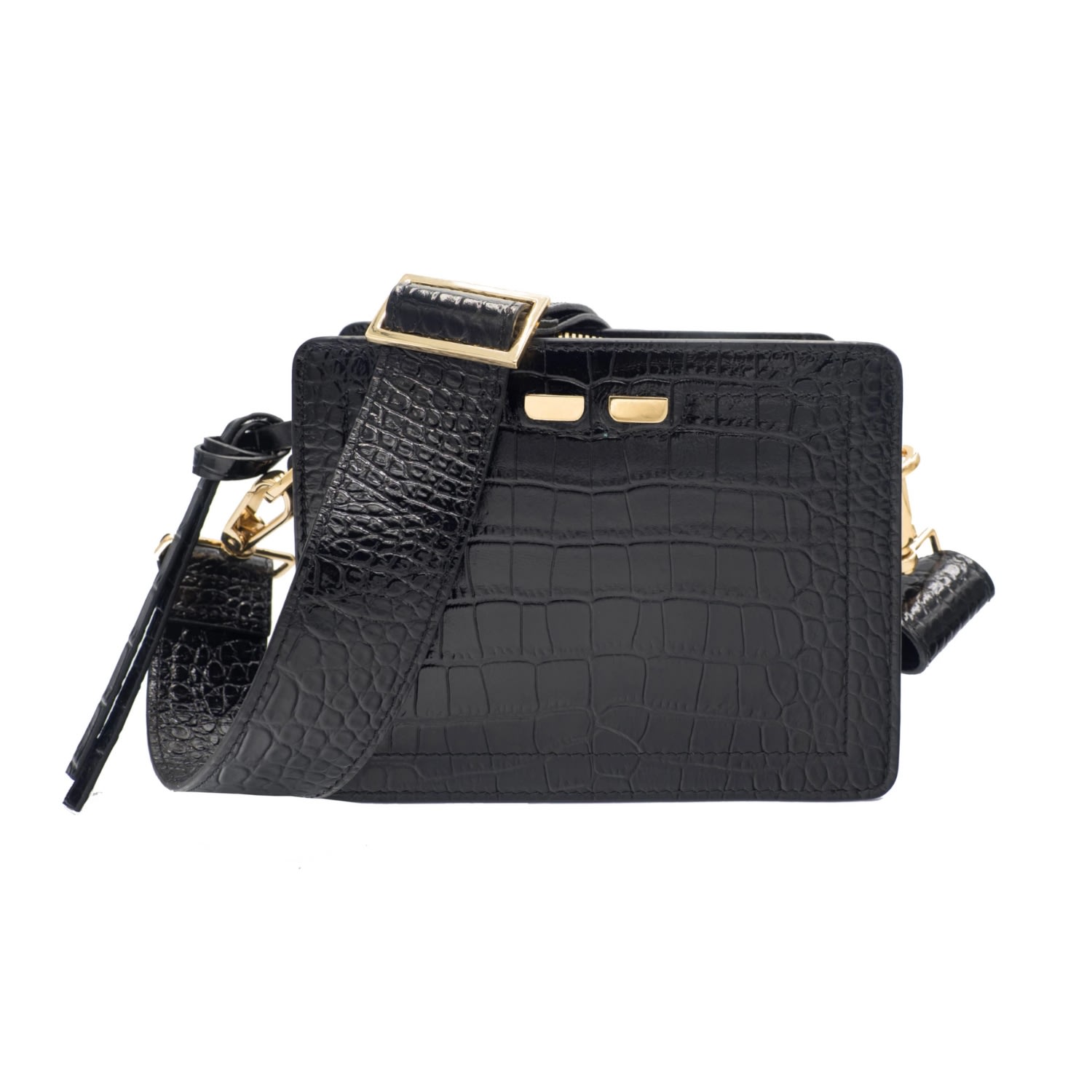 Women’s Fairfax Bag In Black Croc Bene
