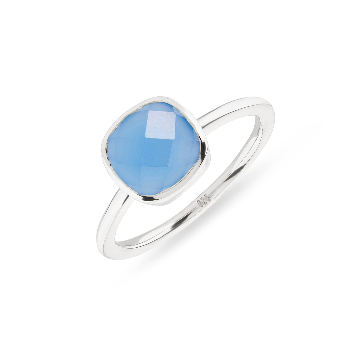 Auree Jewellery Women's Mondello Blue Chalcedony Sterling Silver Ring In Neutral