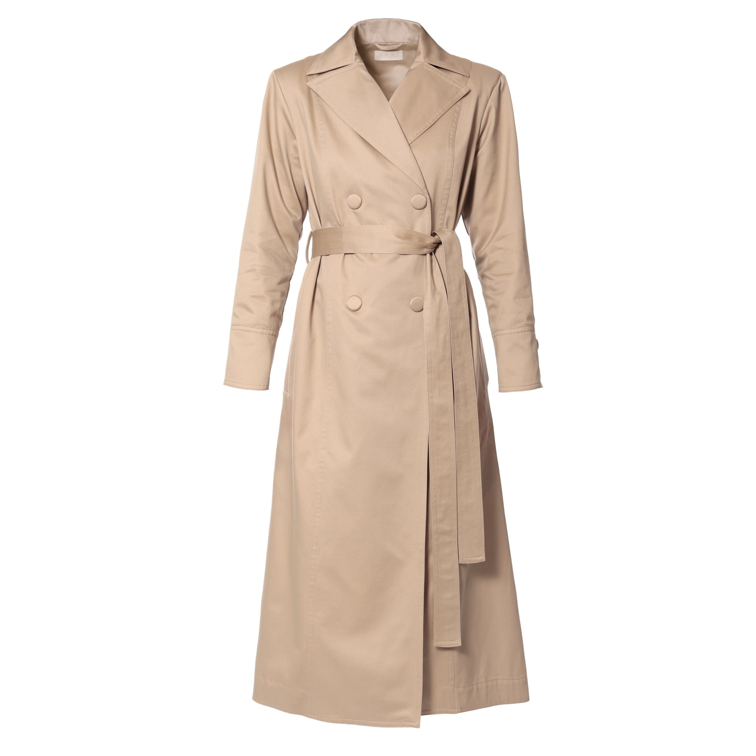 Women’s Neutrals Logan Natural Beige Midi Trench Coat Extra Small Aggi