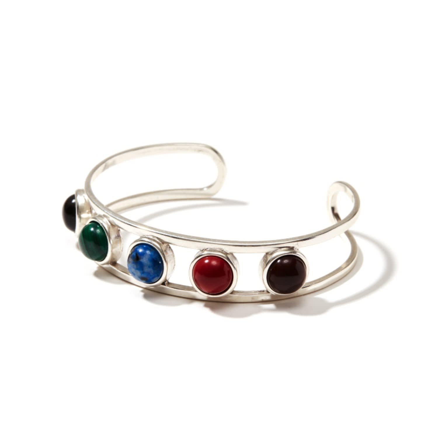 White Gold Multicolored Gemstone Bracelet White Nectar Nectar