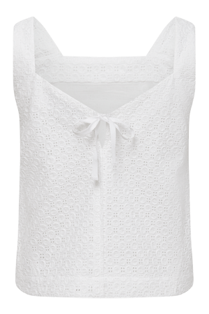 Women’s Iris - Organic Cotton Broiderie Off White Top Extra Large Komodo