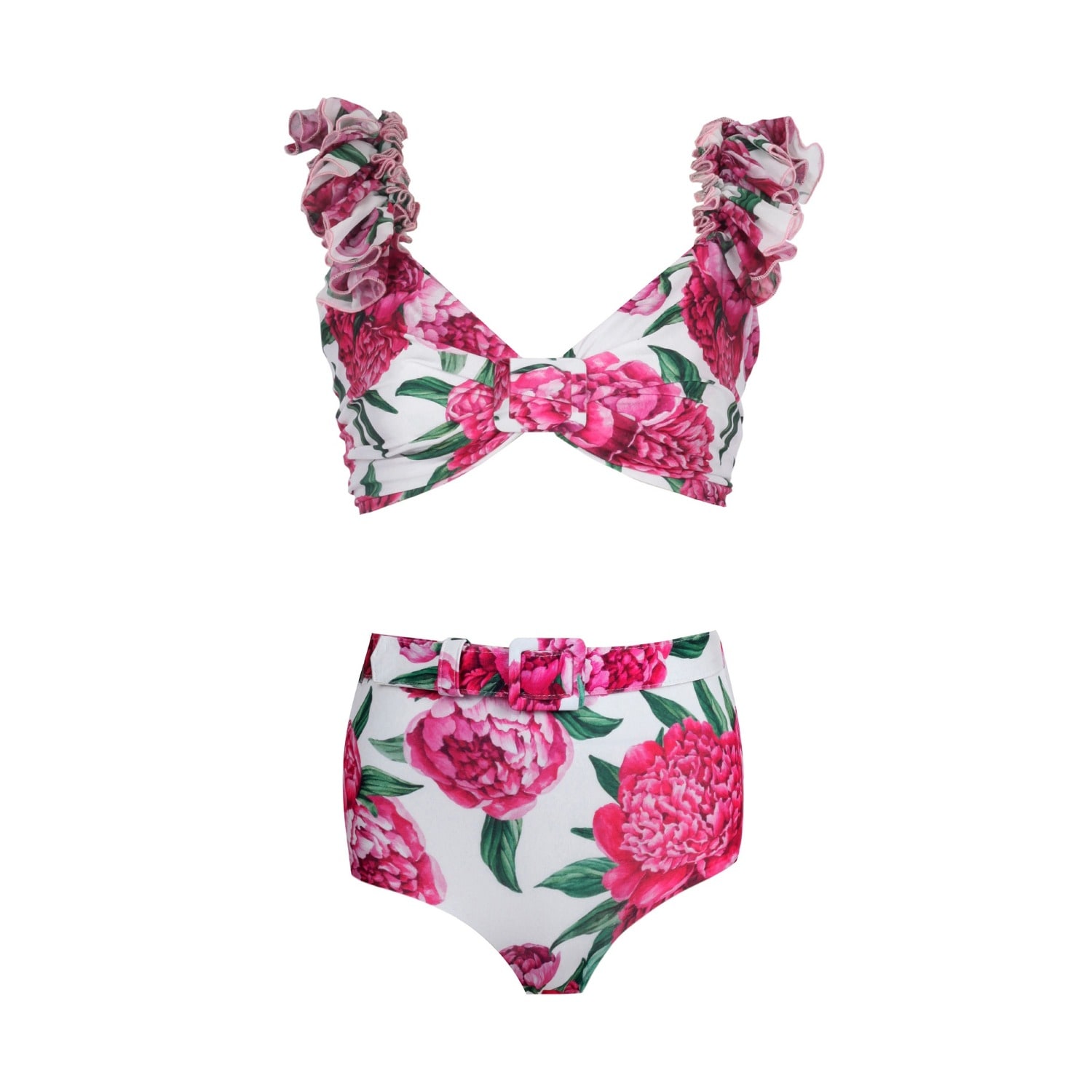 Nur Karaata Women's Pink / Purple Lily Bikini Set In Pink/purple
