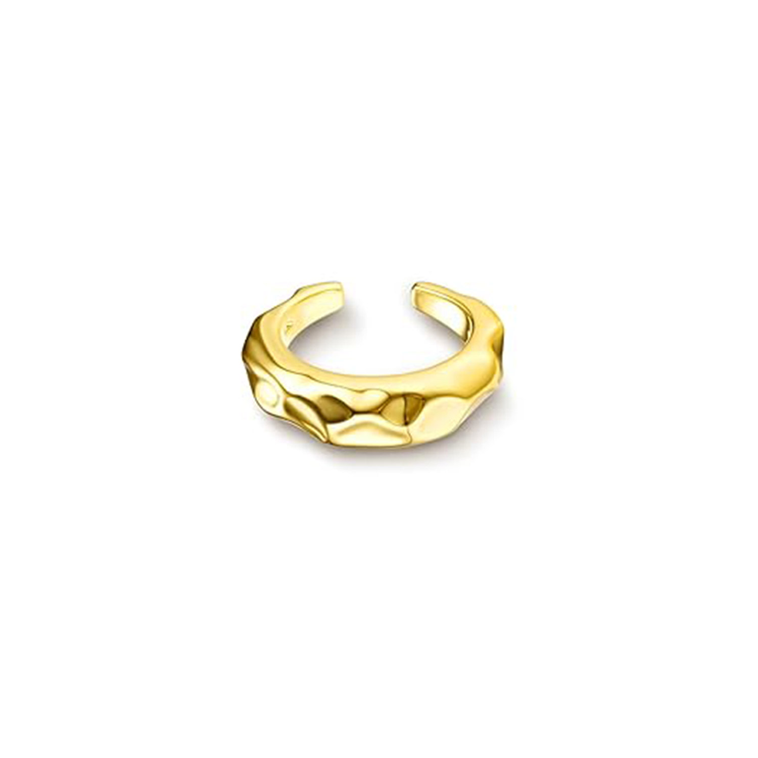 Outofoffice Women's Ear Cuff Gold Outer Textured Vermeil In Gold