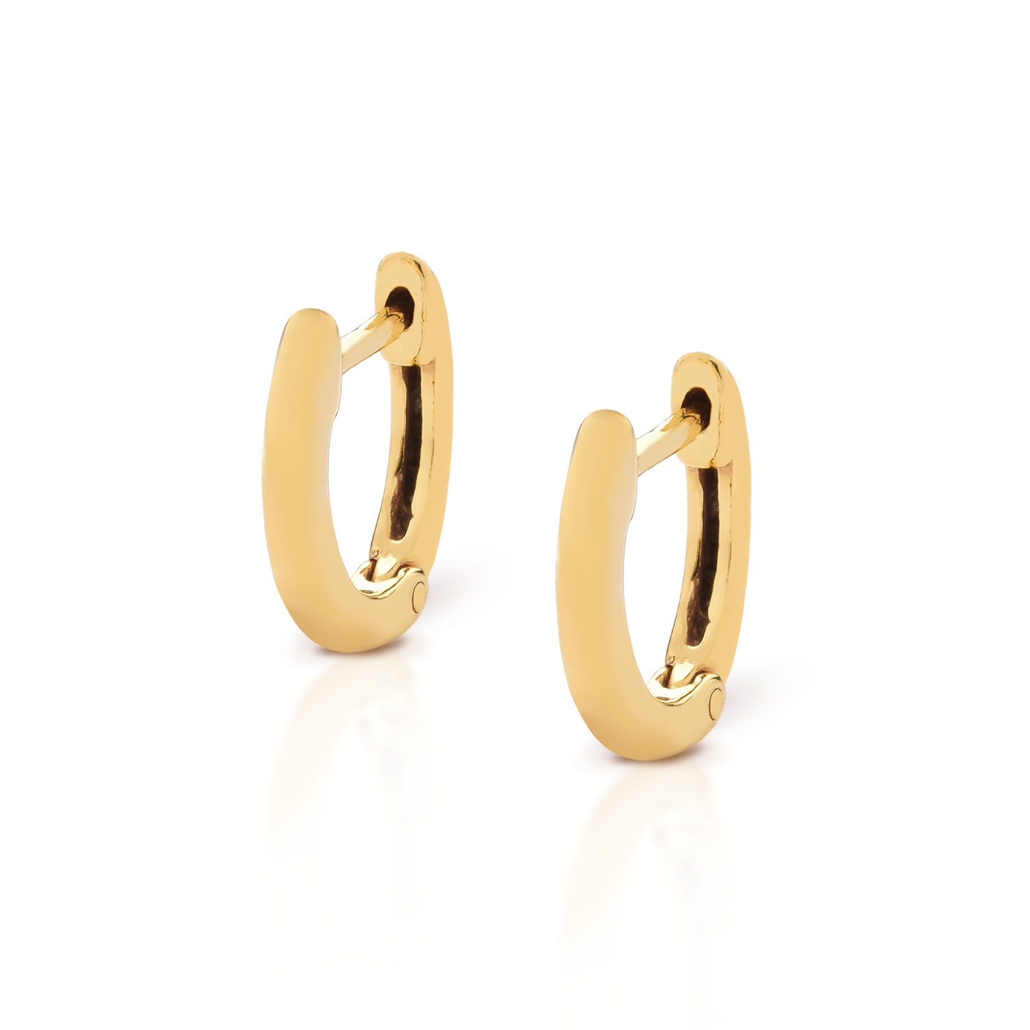 Nellou Jewellery Women's Rosie Huggie Earrings Gold Plated Sterling Silver