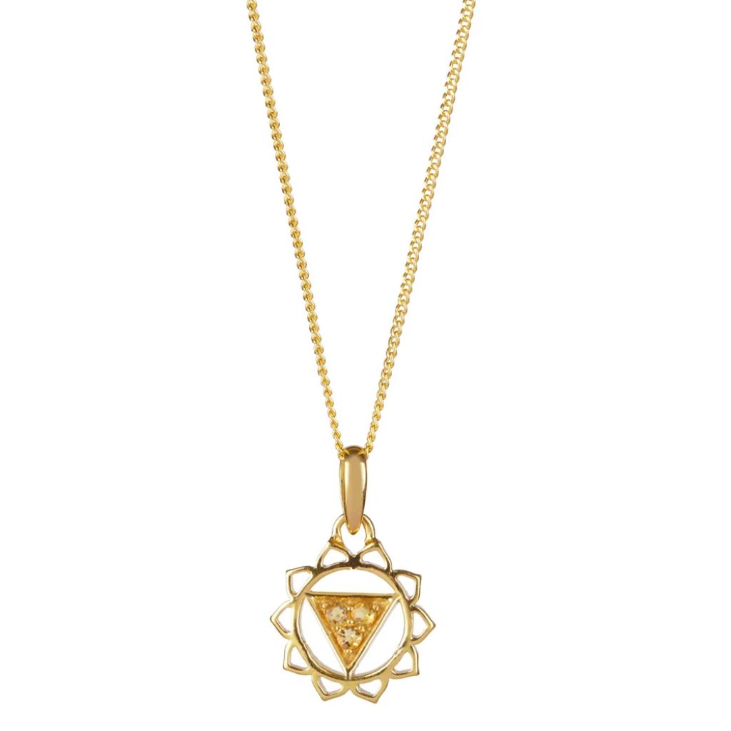 Charlotte's Web Jewellery Women's Solar Plexus Chakra Gold Necklace - Citrine In Gold