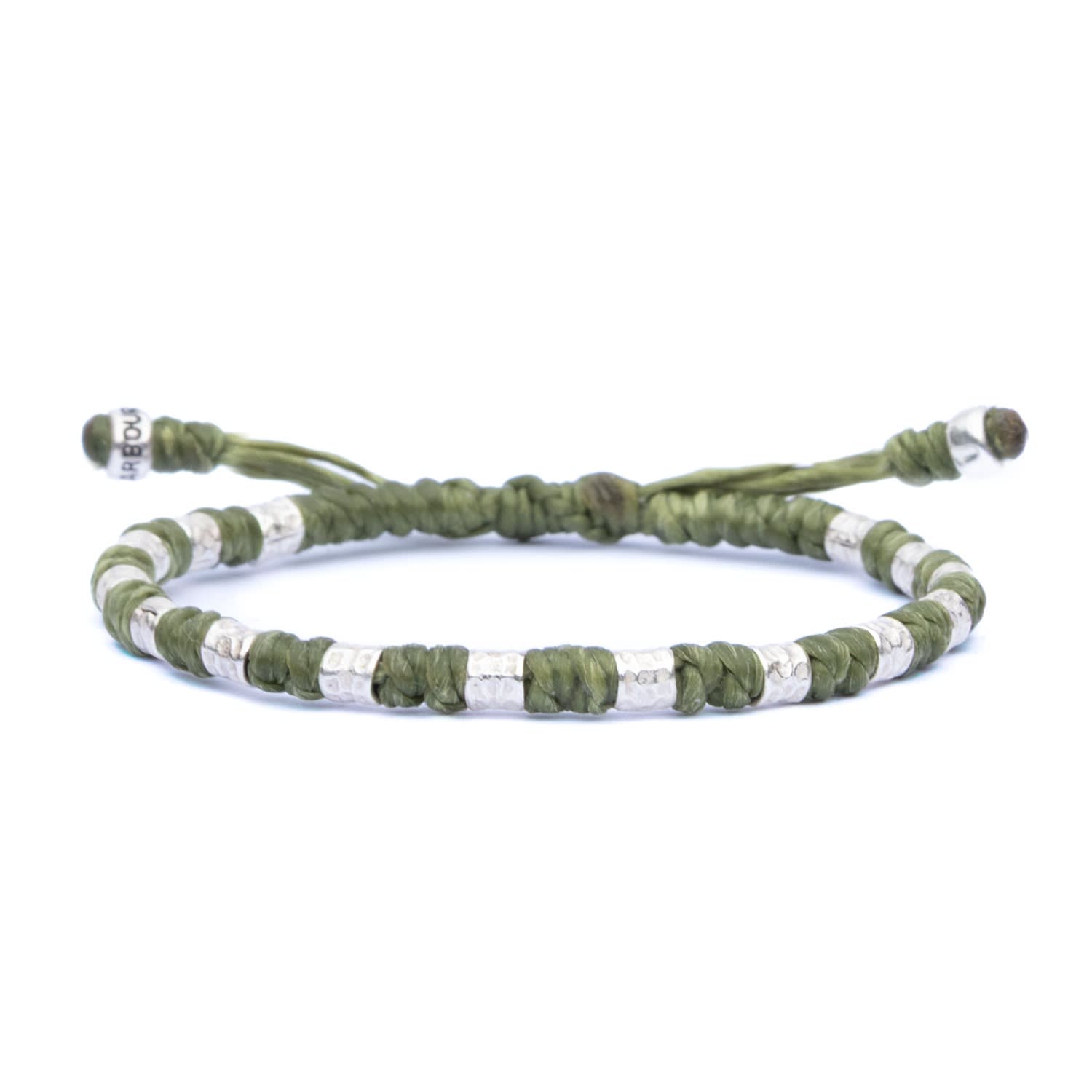 Harbour Uk Bracelets Women's Viking Bracelet With Silver & Apple Green Rope – Freya In Green