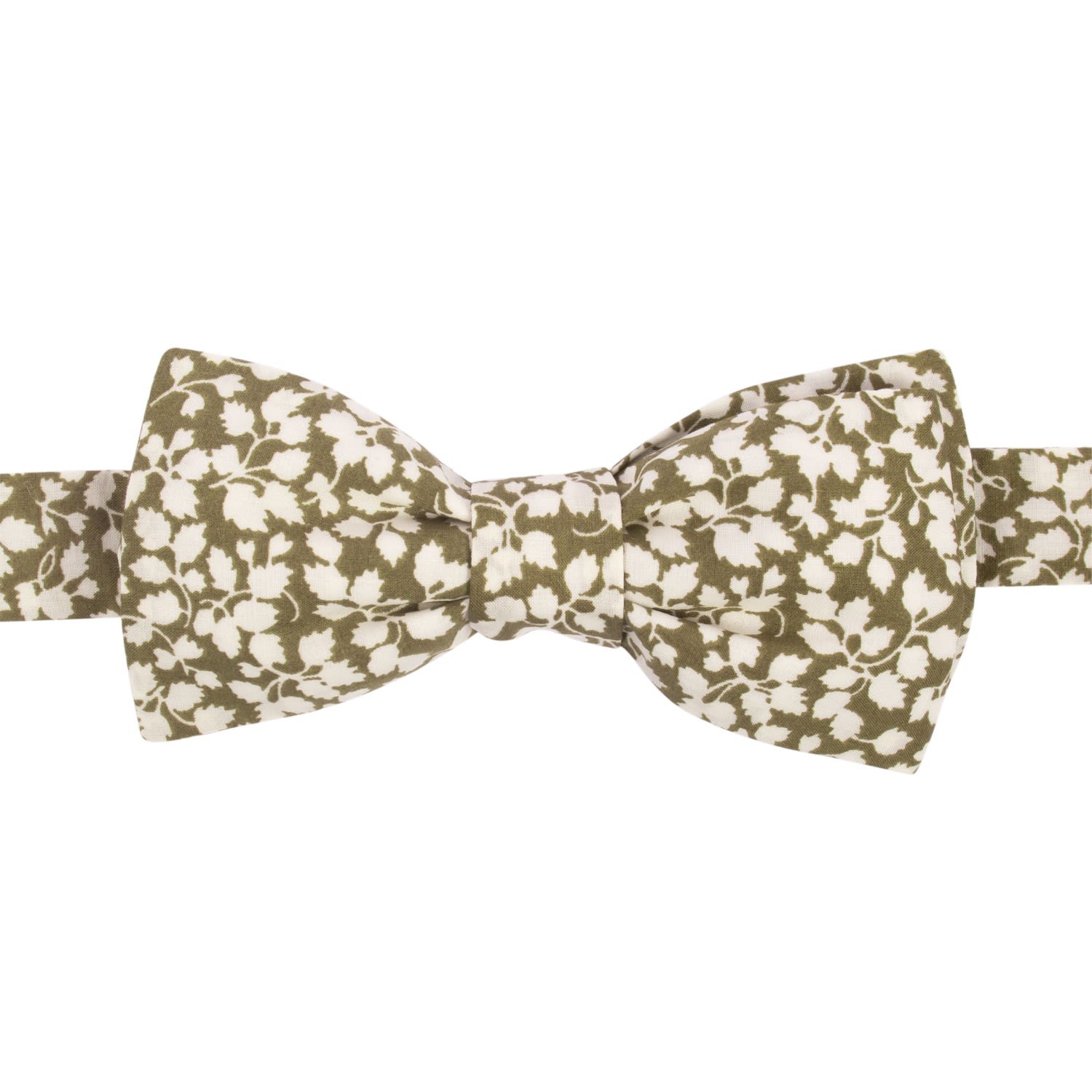 Le Colonel Men's Green Khaki Liberty Glenjade Bow Tie In Green