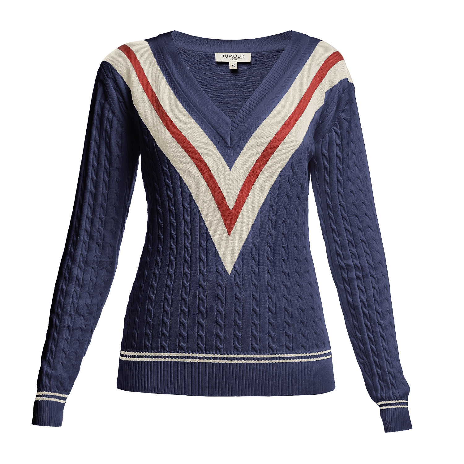 Rumour London Women's Wimbledon Blue Cashmere Jumper