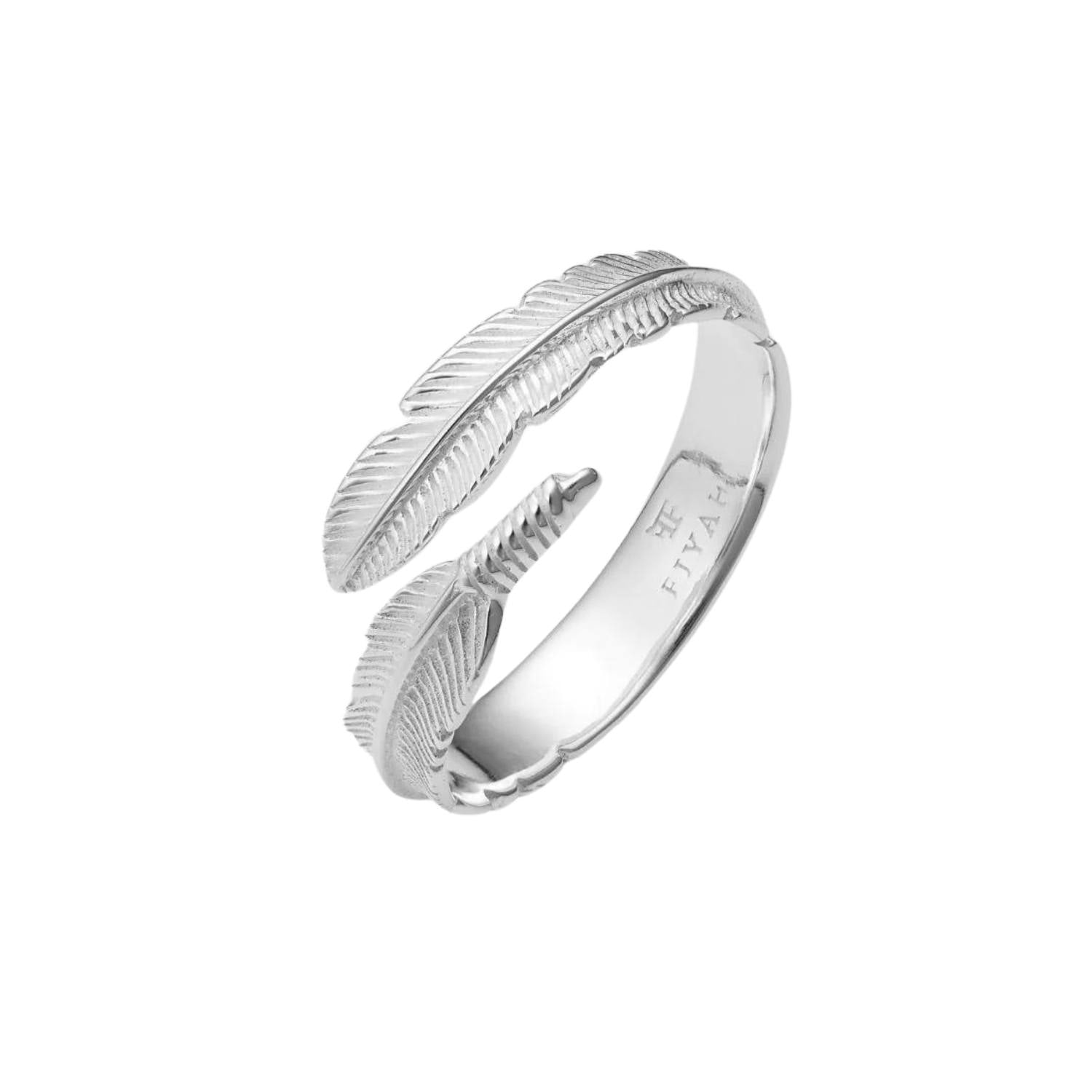 Women’s Silver Adjustable Plume Ring Fiyah Jewellery