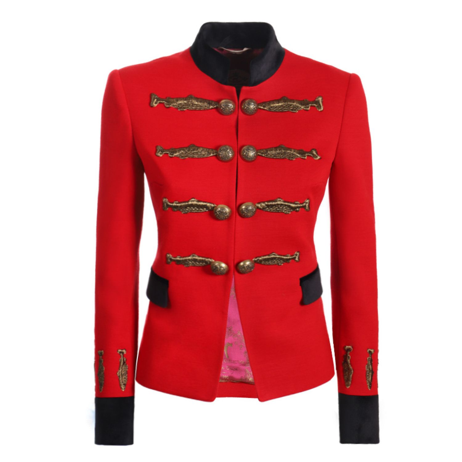 Women’s Embroidered Red Premium Crepe Blazer Nuvola Small The Extreme Collection