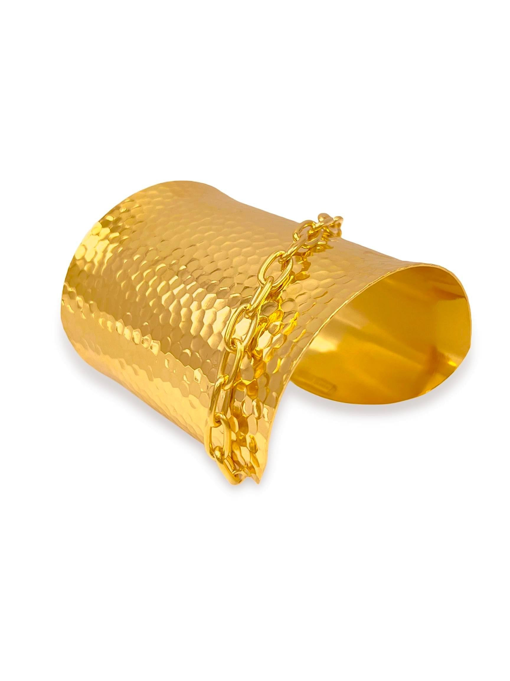 Jaredjamin Women's Gold Galilea Textured Cuff Bracelet