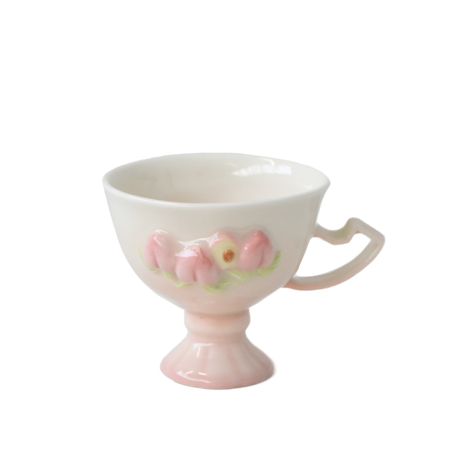 H2 Studio Green / Pink / Purple Peach It Four Surrealism Peach Porcelain Cup