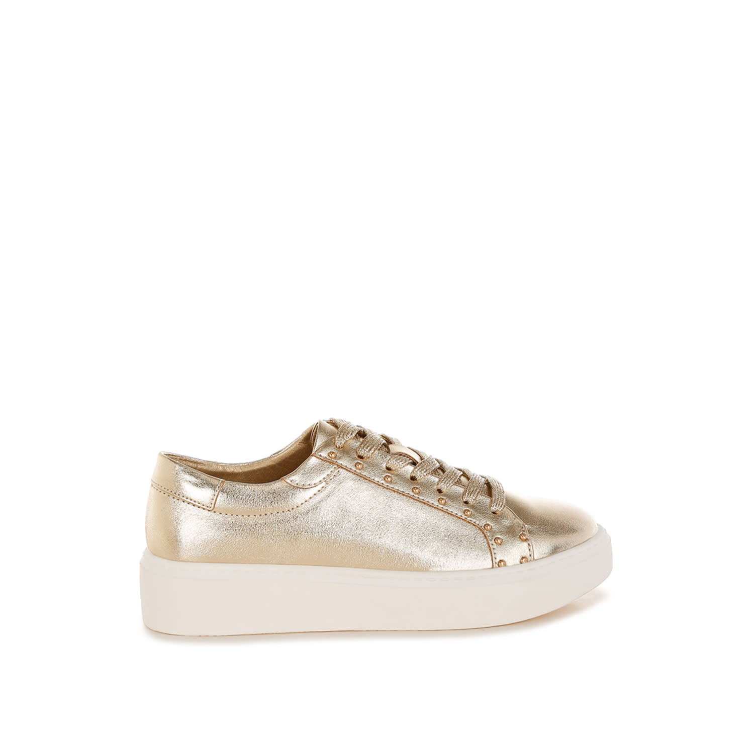 Women's Cincinati Metallic Pleather Chunky Sneakers In Gold By Rag & Co