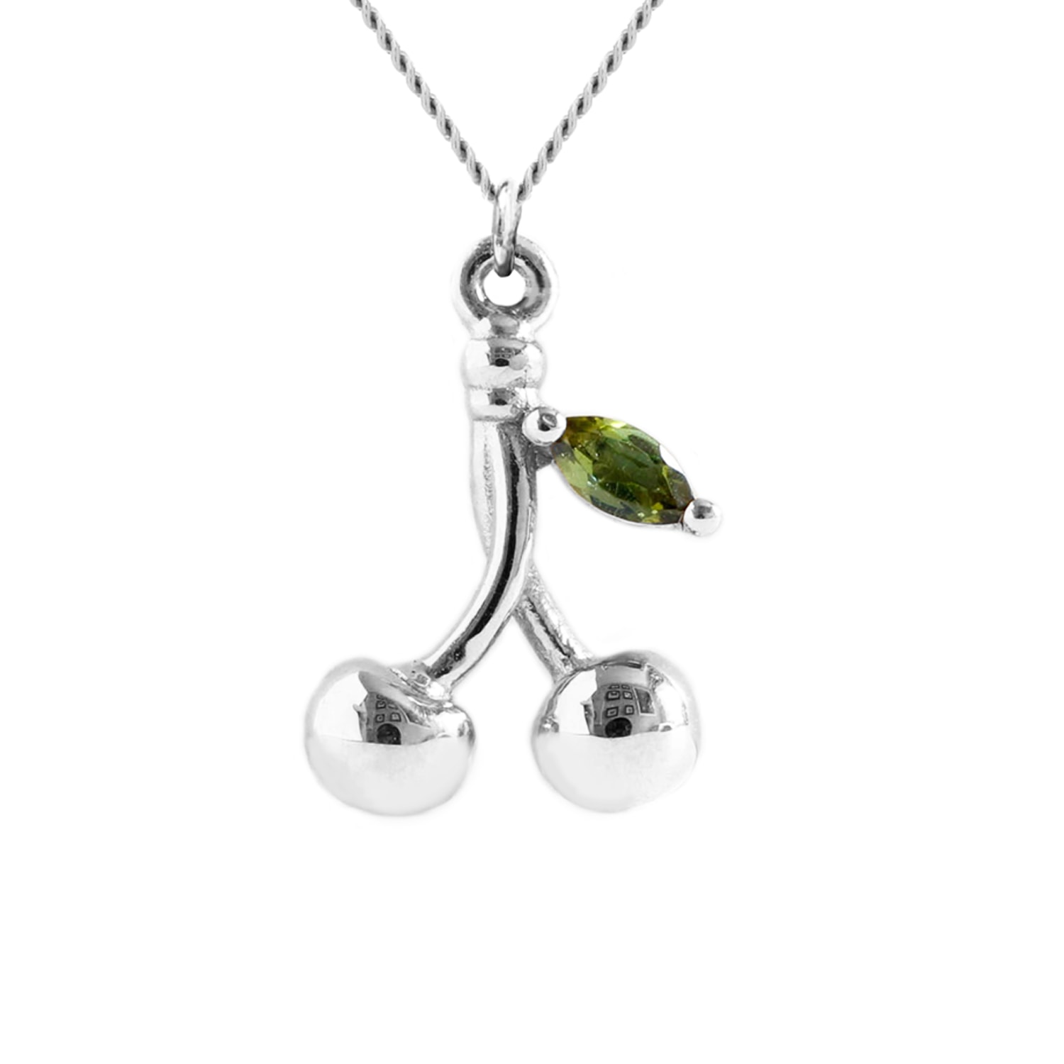 Lee Renee Women's Cherry Bracelet - Green Tourmaline - Silver In Silver