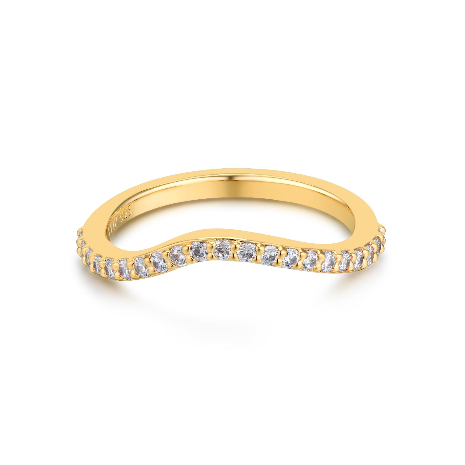 Women’s Ada Dainty Gold & White Zirconia Ring Frida & Florence