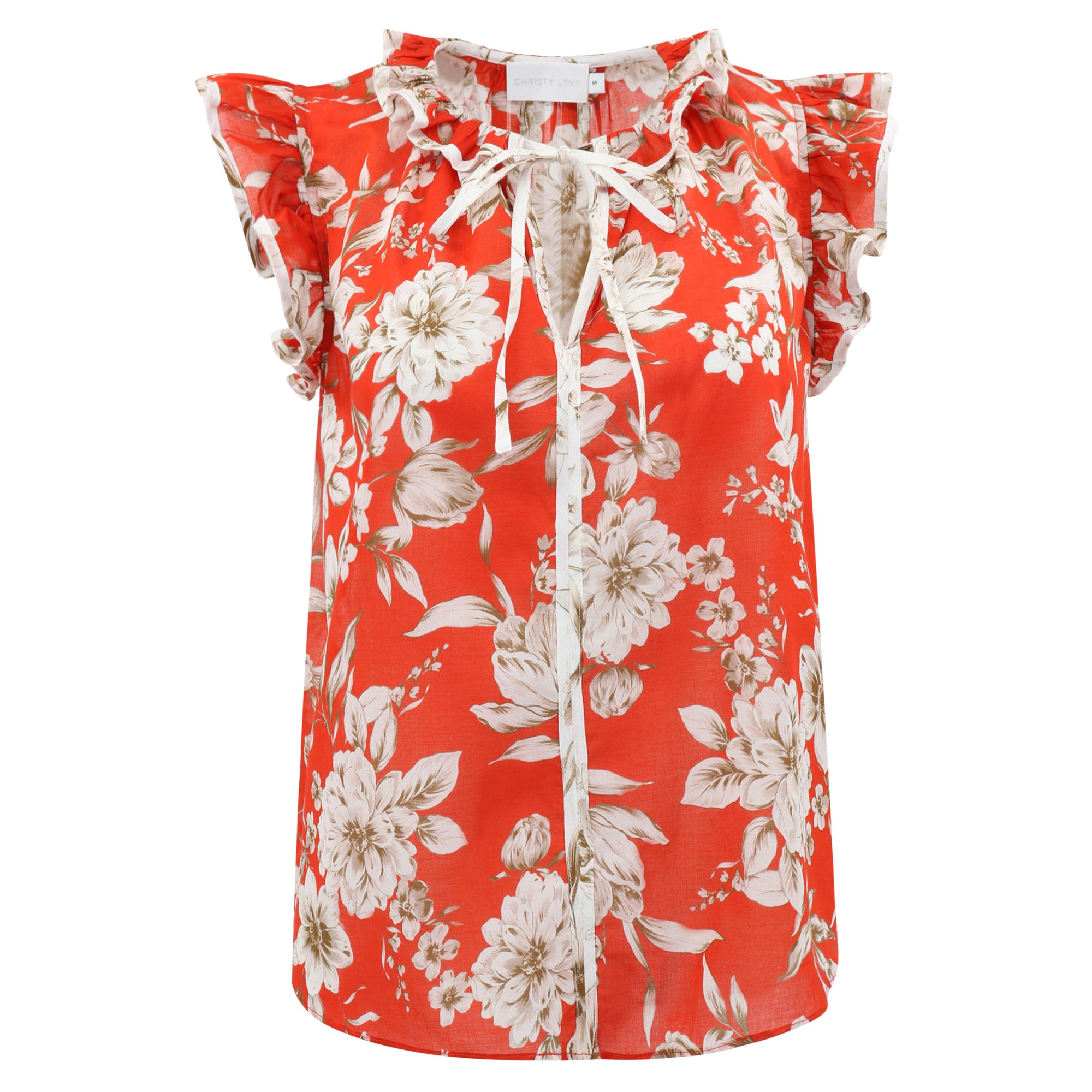 Women’s Nadya Top - Red Magnolia Large Christy Lynn