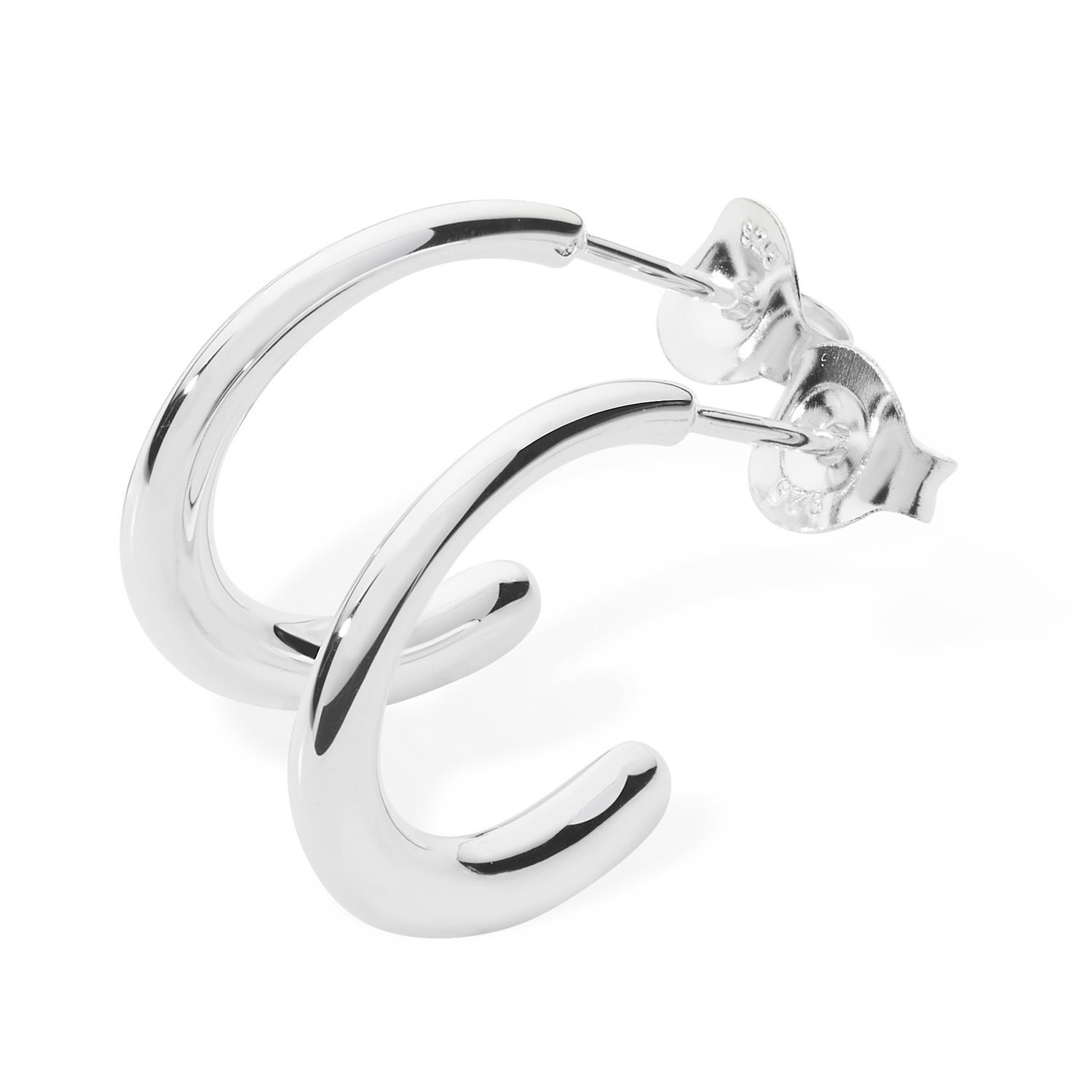 Women’s Silver Mini Drop Hoops Lucy Quartermaine