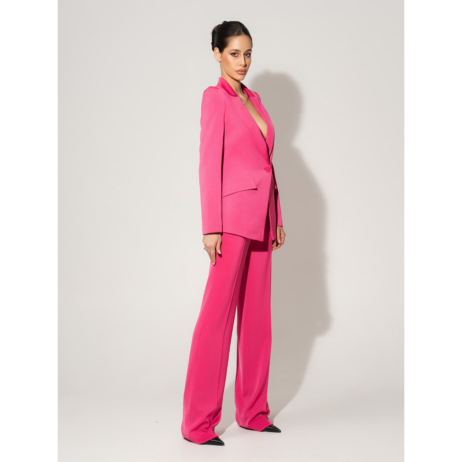 Illusion Classic Tailored Suit - Hot Pink | Tia Dorraine | Wolf
