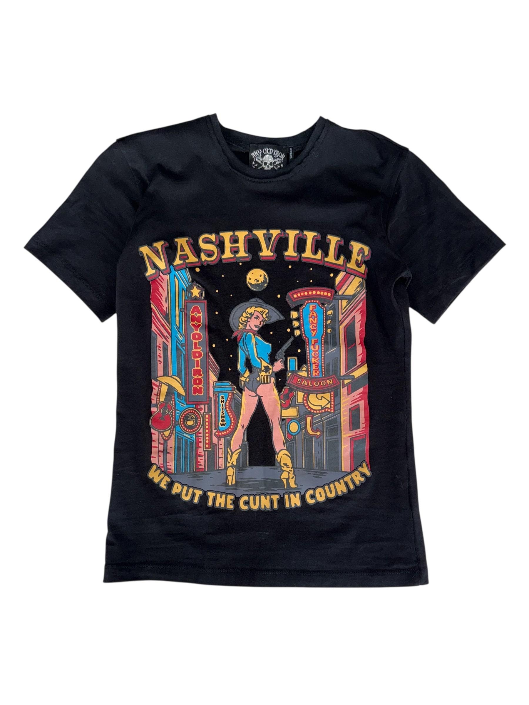 Any Old Iron Women's Black / Blue / Red Cuntry Color Cotton T-shirt In Black