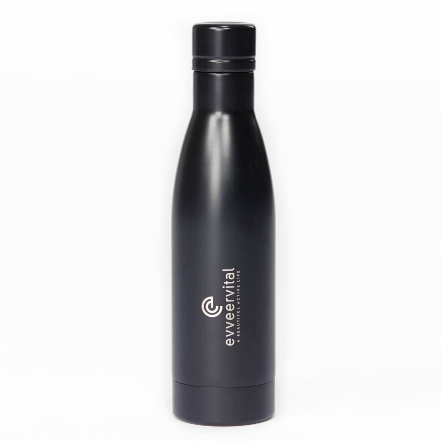 black thermal water bottle