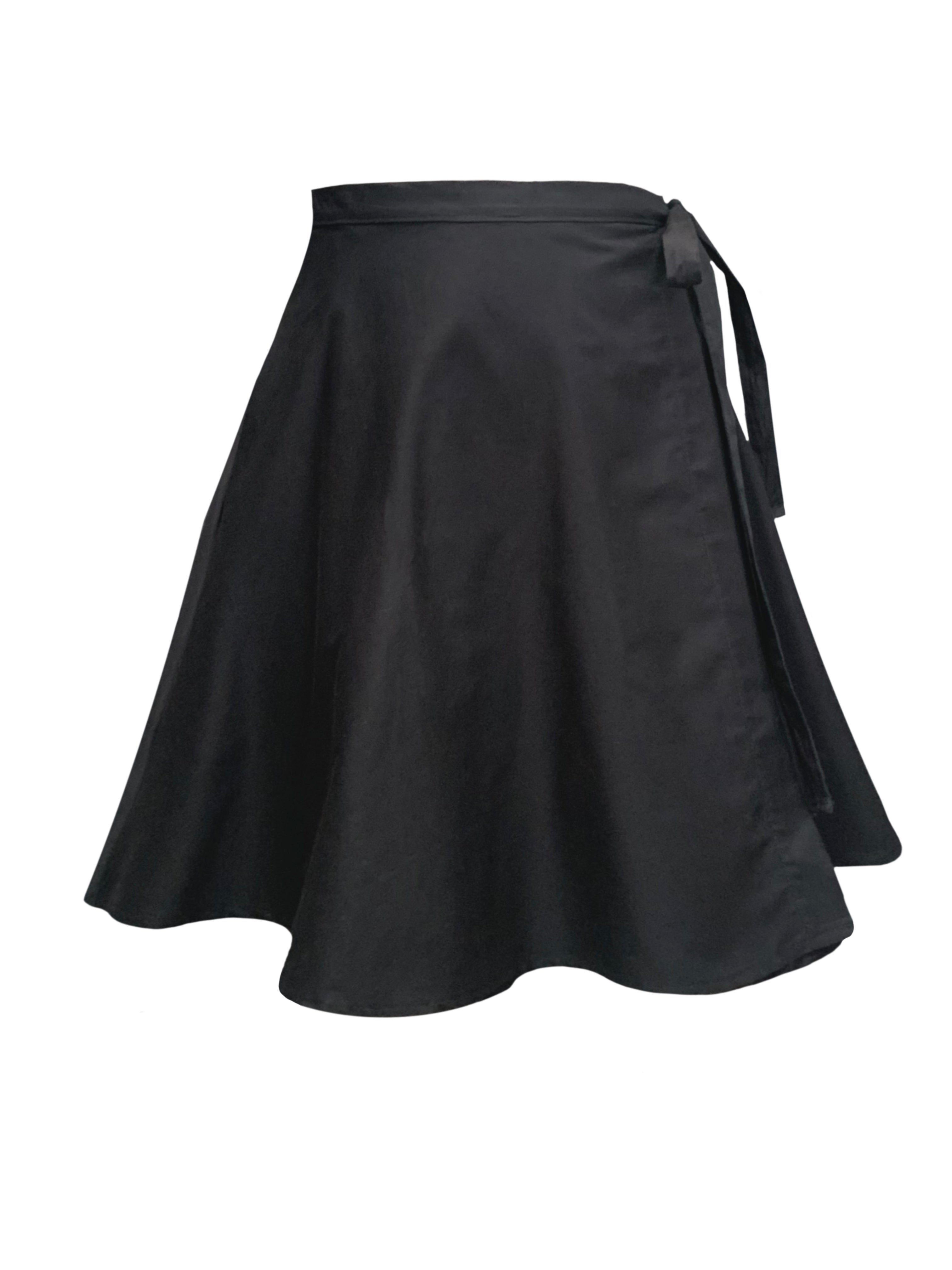 Meyer Wrap Midi Skirt In Wine With Pockets