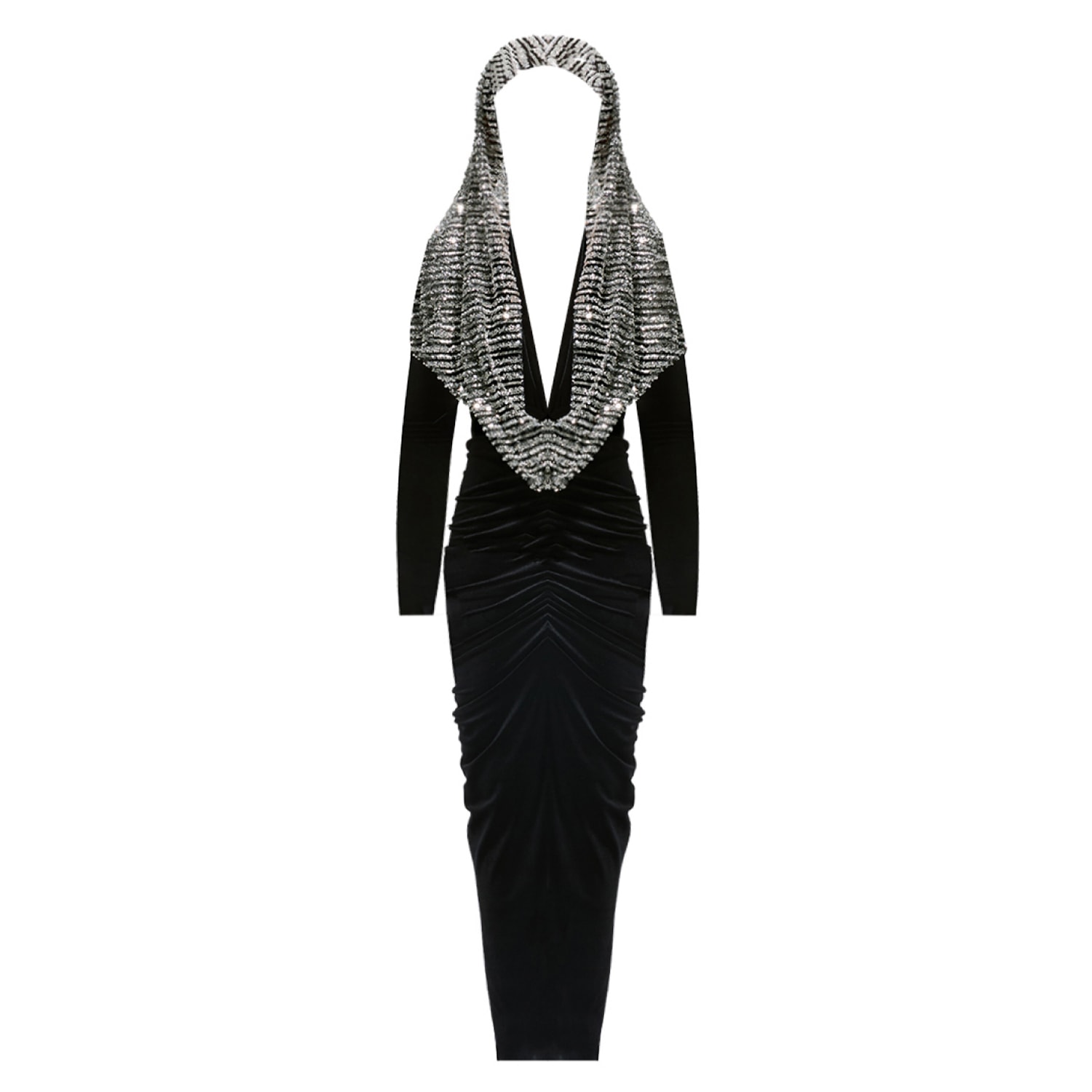 Women's Black / Silver Topkapi Dress | Large | Nur Karaata