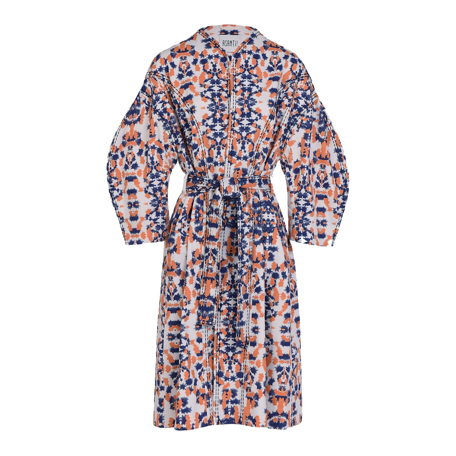 Women’s Ohemaa Oversized Wrap Coat - Sunset Print Large Asantii