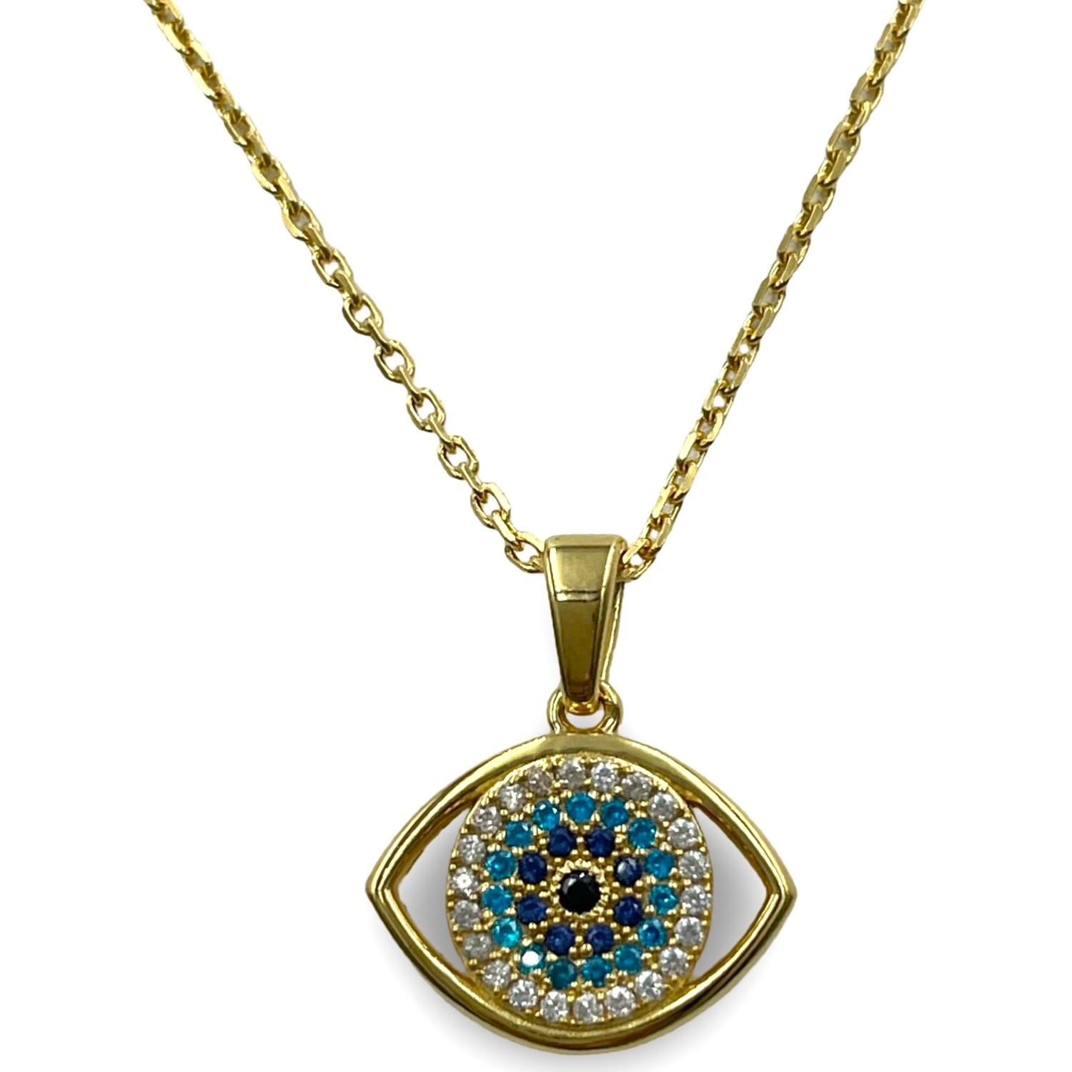 Quartz & Canary Women's Gold / Blue Gold Vermeil Spartan Evil Eye - Ic Xc Ni Ka In Multi