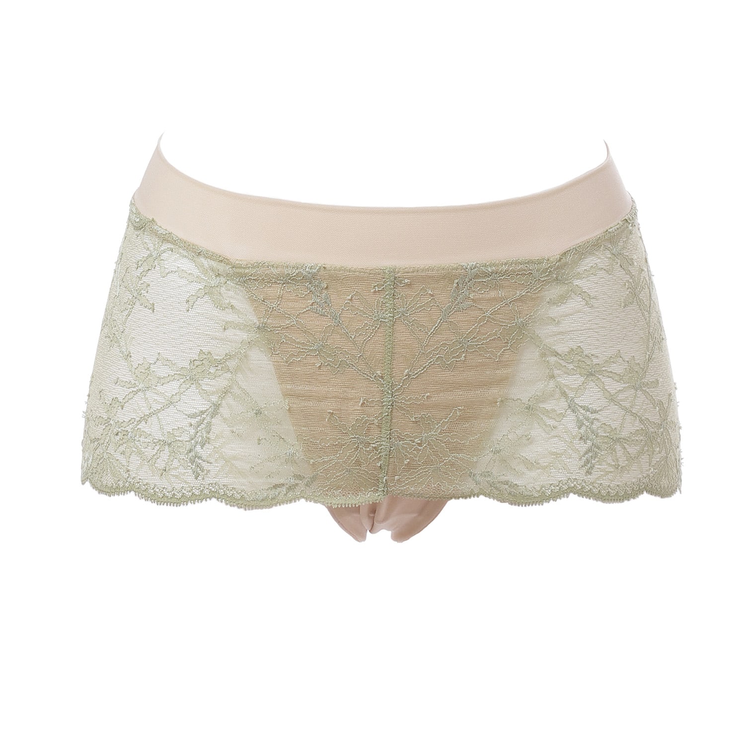 Women’s Green Filoscozia Cotton Lacy Shorts Medium Aromatique