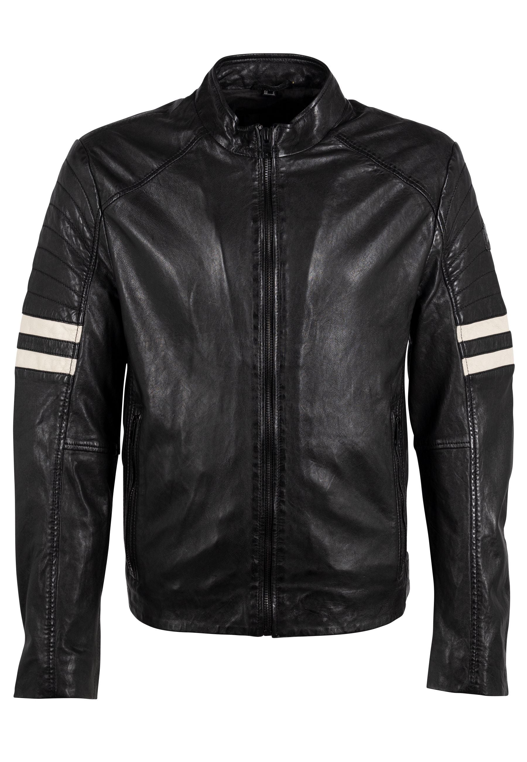 Mauritius Men's Peter Rf Leather Jacket, Black In Black