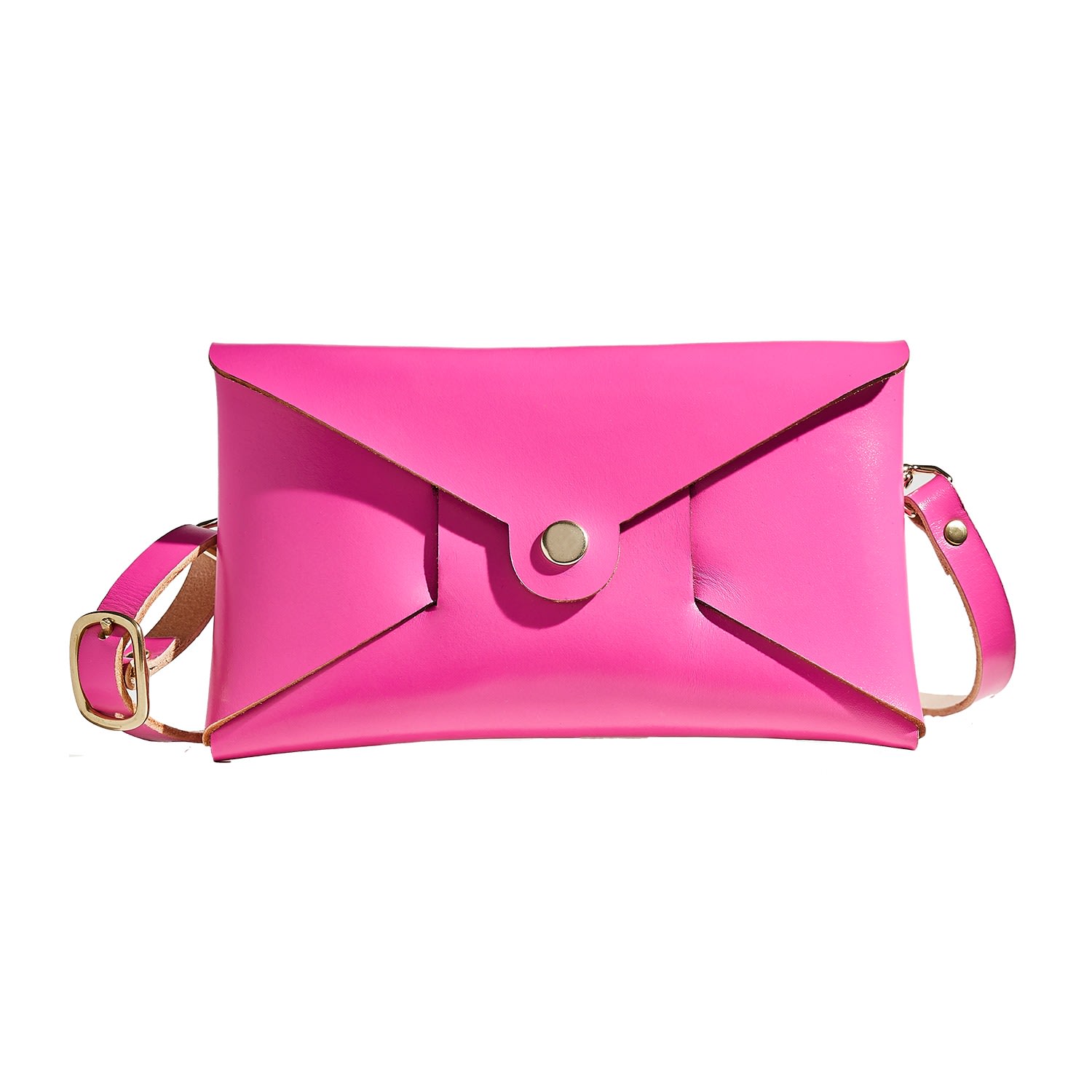 Women’s Pink / Purple Fuschia Pink Leather Small Origami Bag Sbri