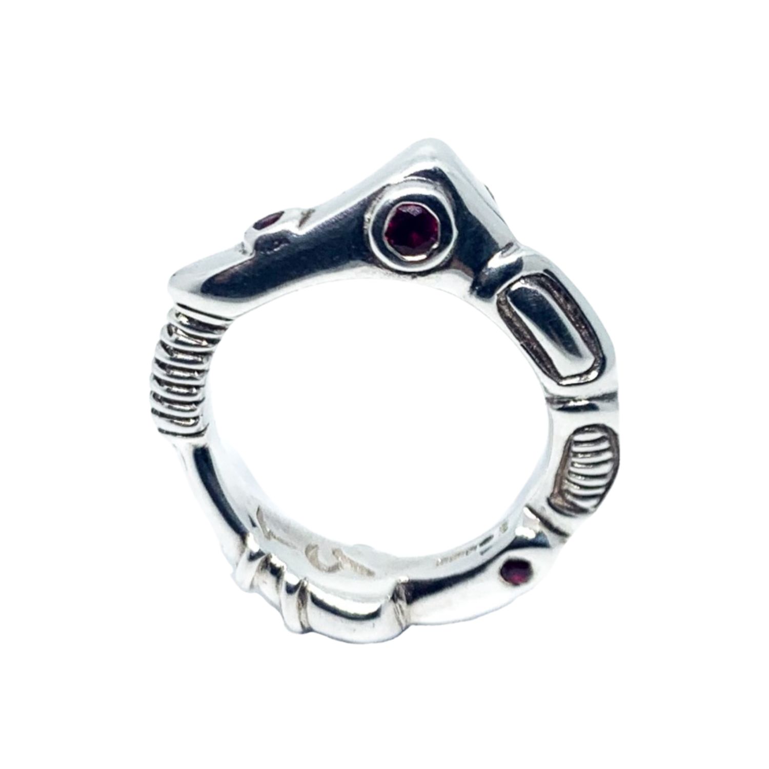 Tg-jewellery By Tamara Gervasio Women's Red / Silver Organic Matter Silver Ring Ruby