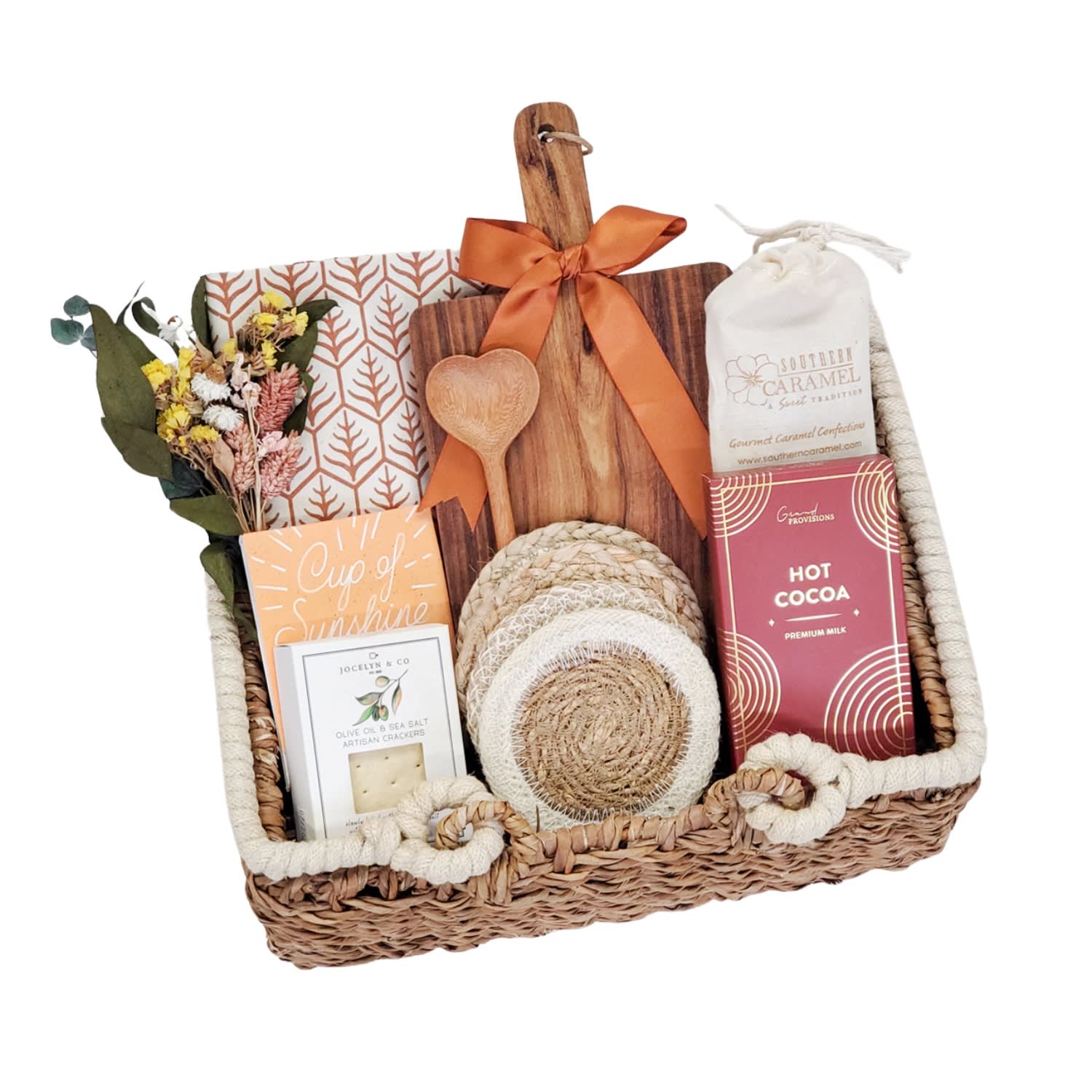 Korissa Neutrals / Brown Gift Basket - Heart Of The Home
