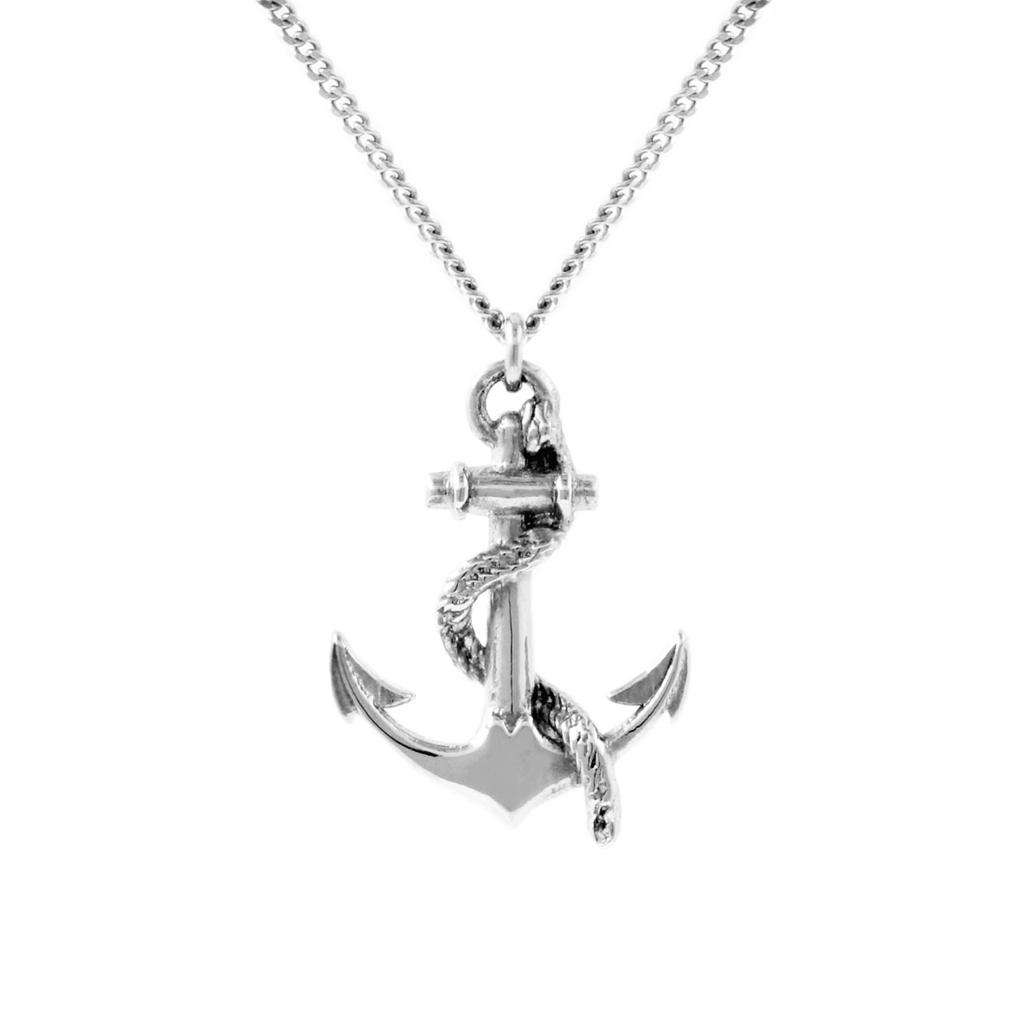 Lee Renee Women's Anchor Necklace - Silver In Gray