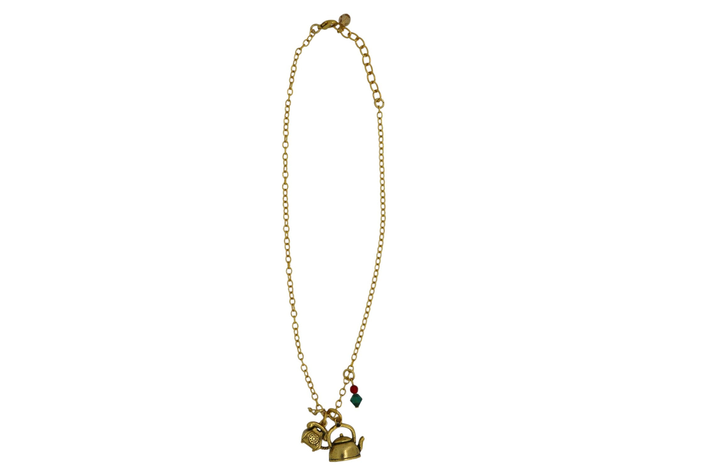 Vickisarge Women's Gold Yuletide Boiling Tea Charm Necklace