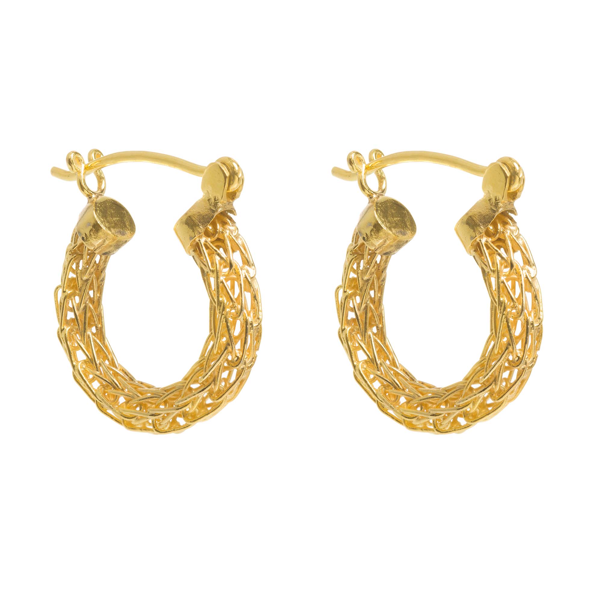 Freya Rose 'woven For Women' Mini Hoops In Gold