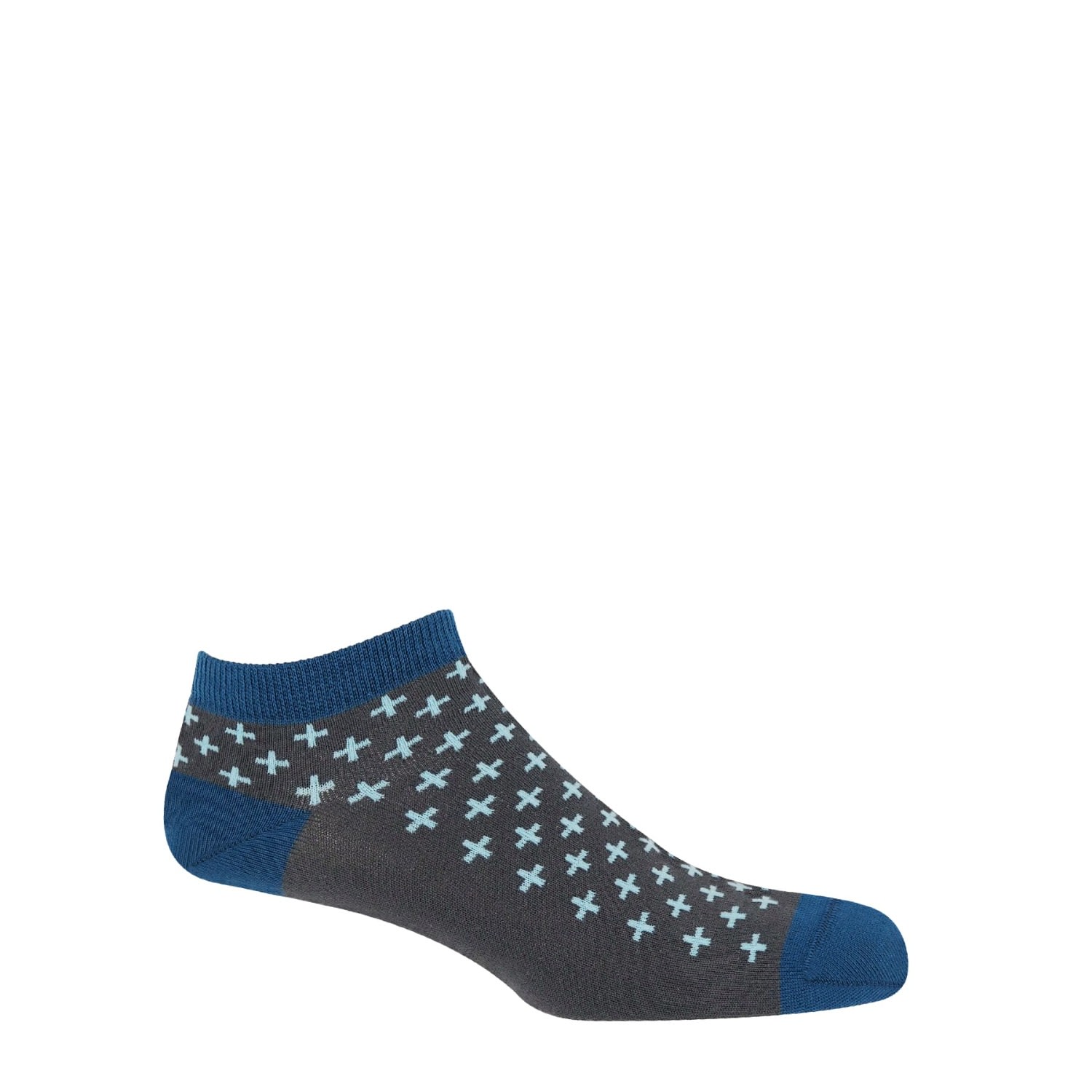 Peper Harow - Made In England Crosslet Men's Trainer Socks - Grey In Gray