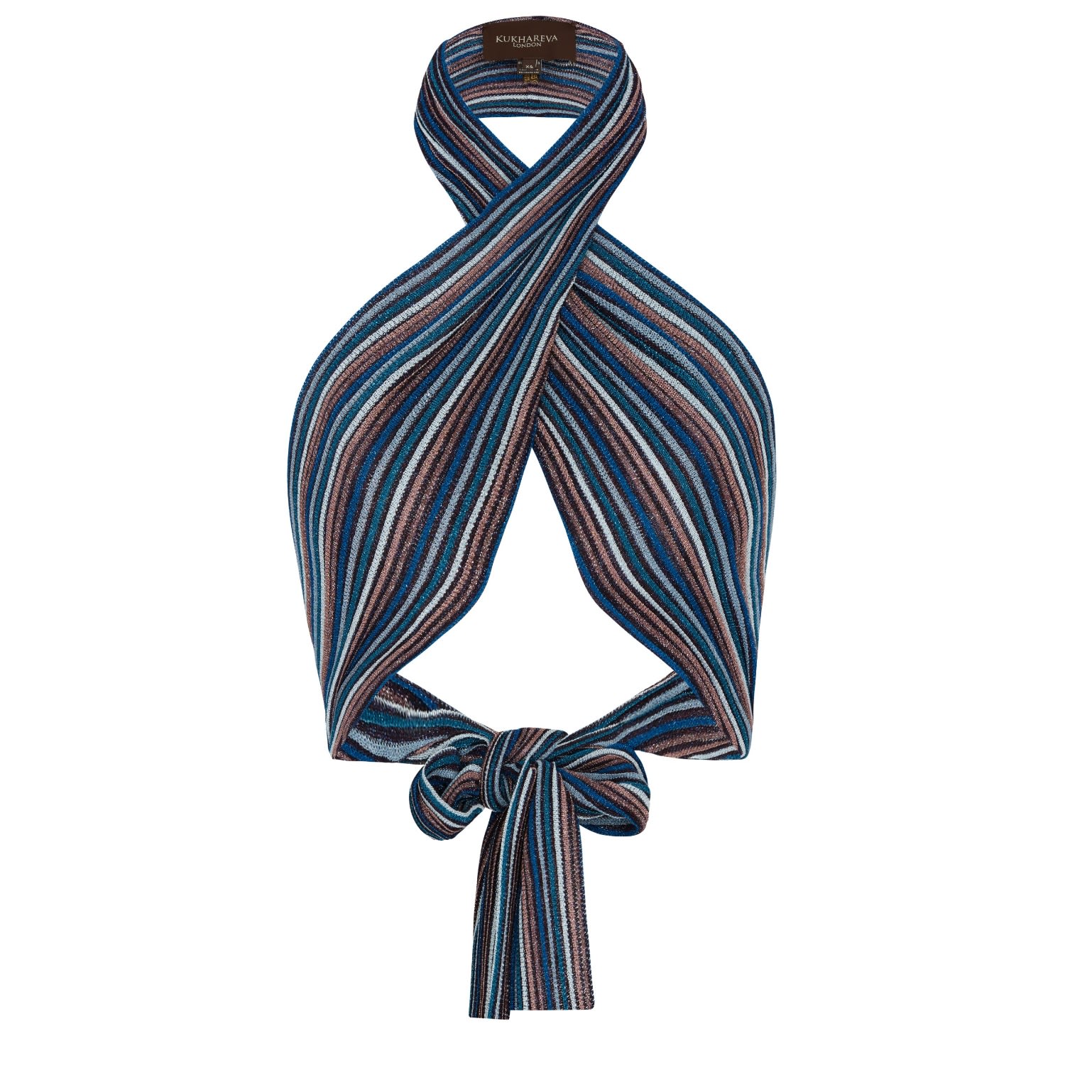 Kukhareva London Women's Cassidy Top - Blue Stripe In Blue