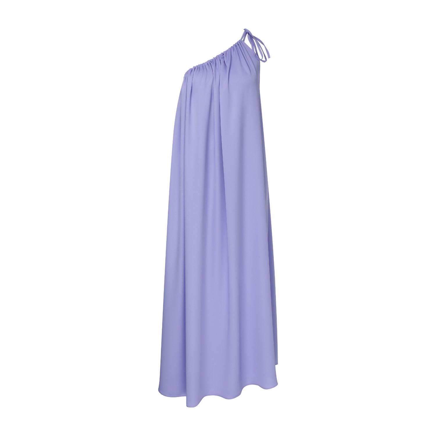 Nazli Ceren Women's Pink / Purple Odie One Shoulder Viskon-crepe Maxi Dress In Lilac In Blue