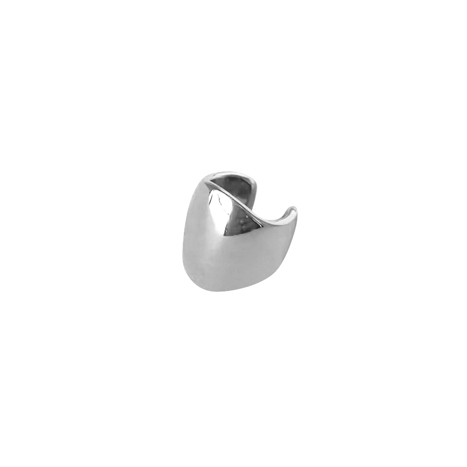 Outofoffice Women's Silver Moon Ear Cuff Statement Bold Modern Minimal Minimalist Climber
