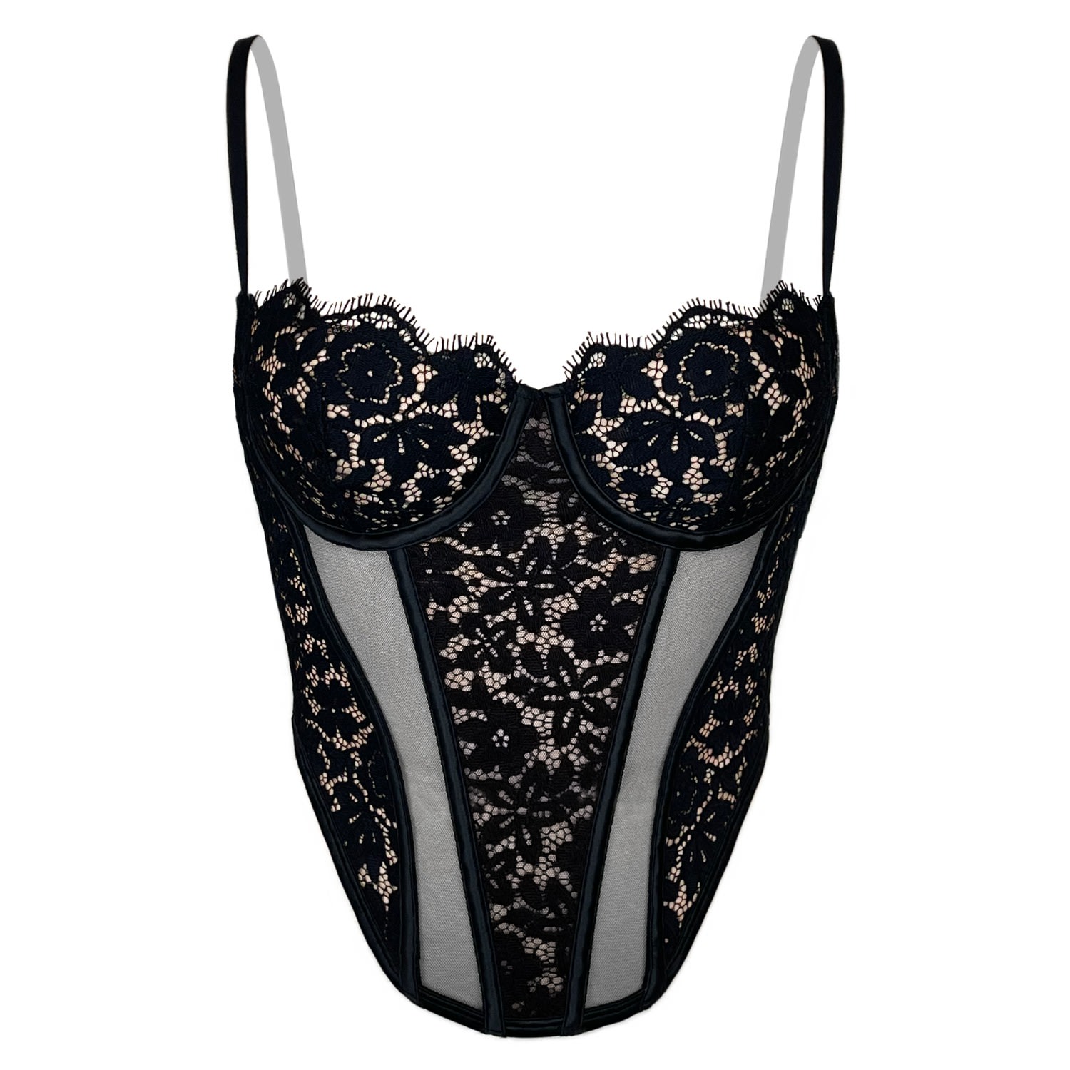 Monique Morin Lingerie Women's Frisson Corset Black In Black